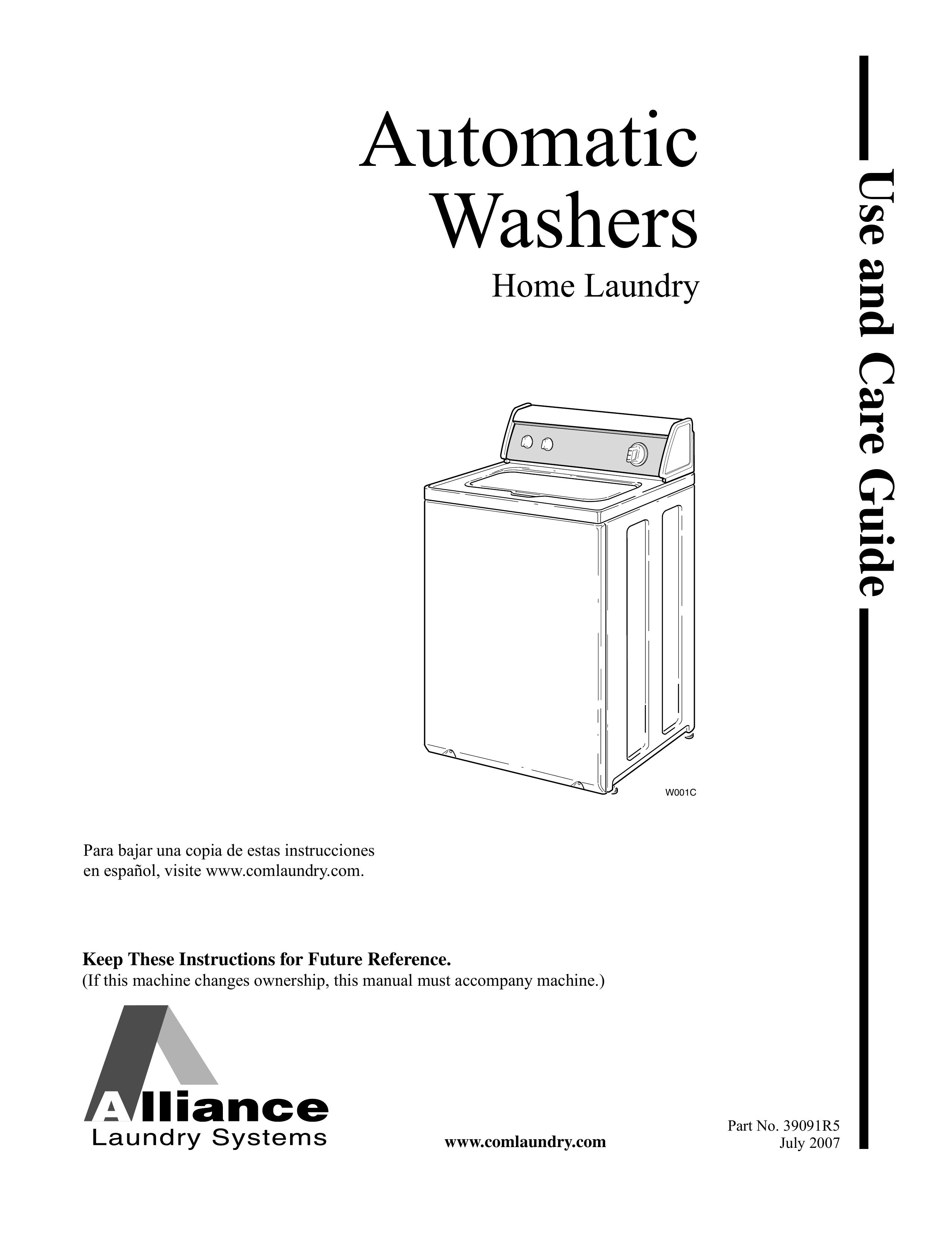 Alliance Laundry Systems LWS01N Washer/Dryer User Manual (Page 1)