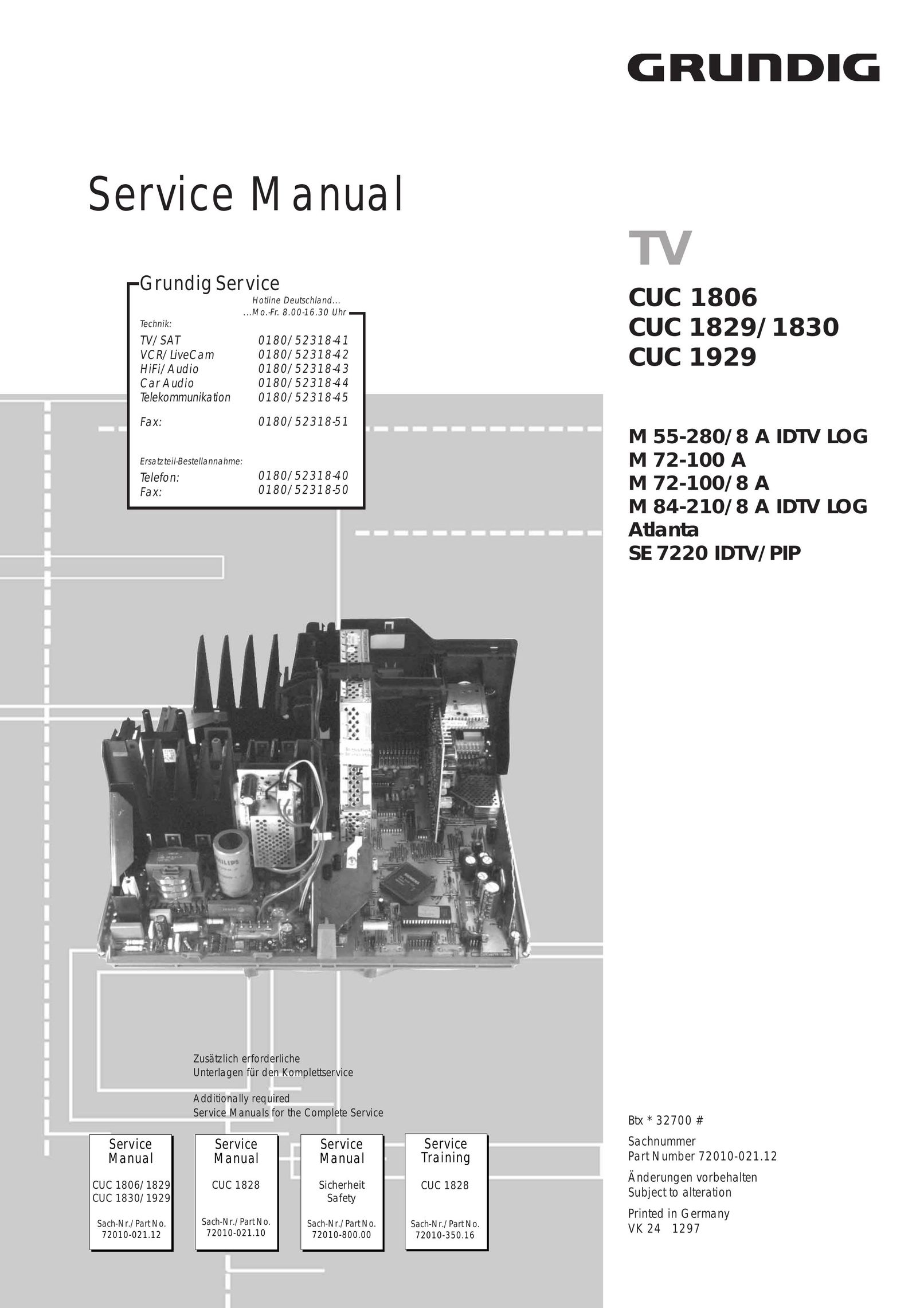 Grundig M 55-2800/8 A IDTV LOG Computer Hardware User Manual (Page 1)