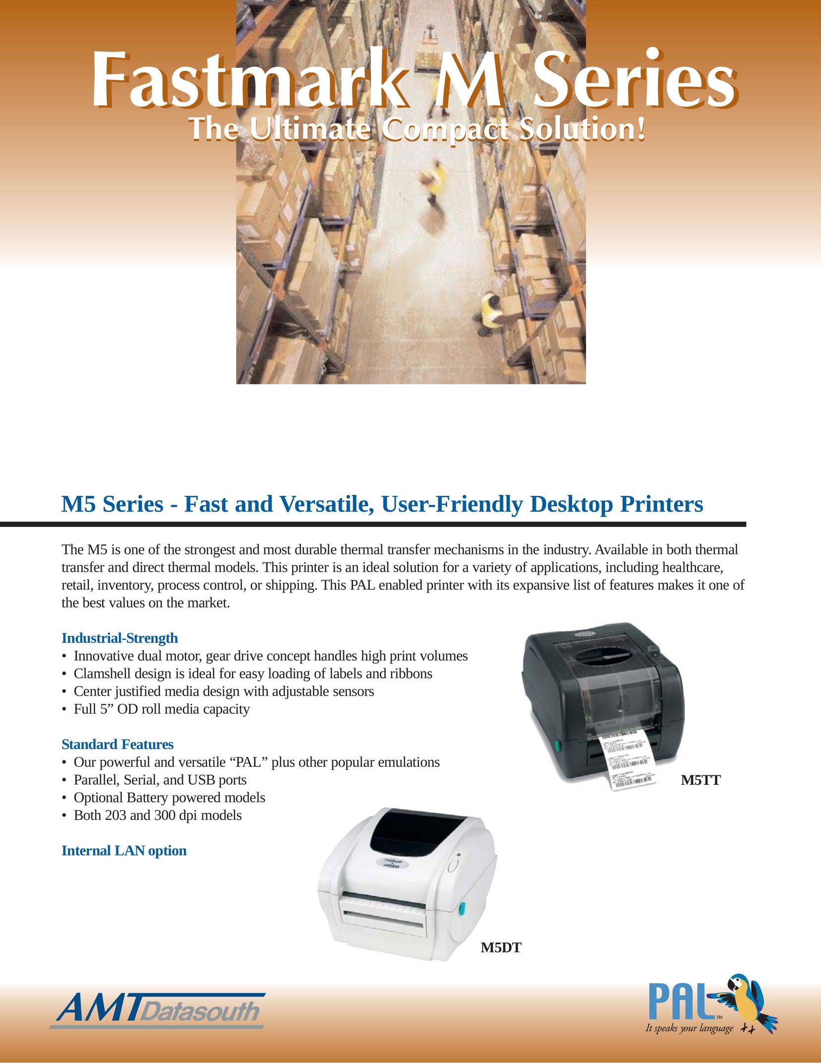 AMT Datasouth M5DT Printer User Manual (Page 1)