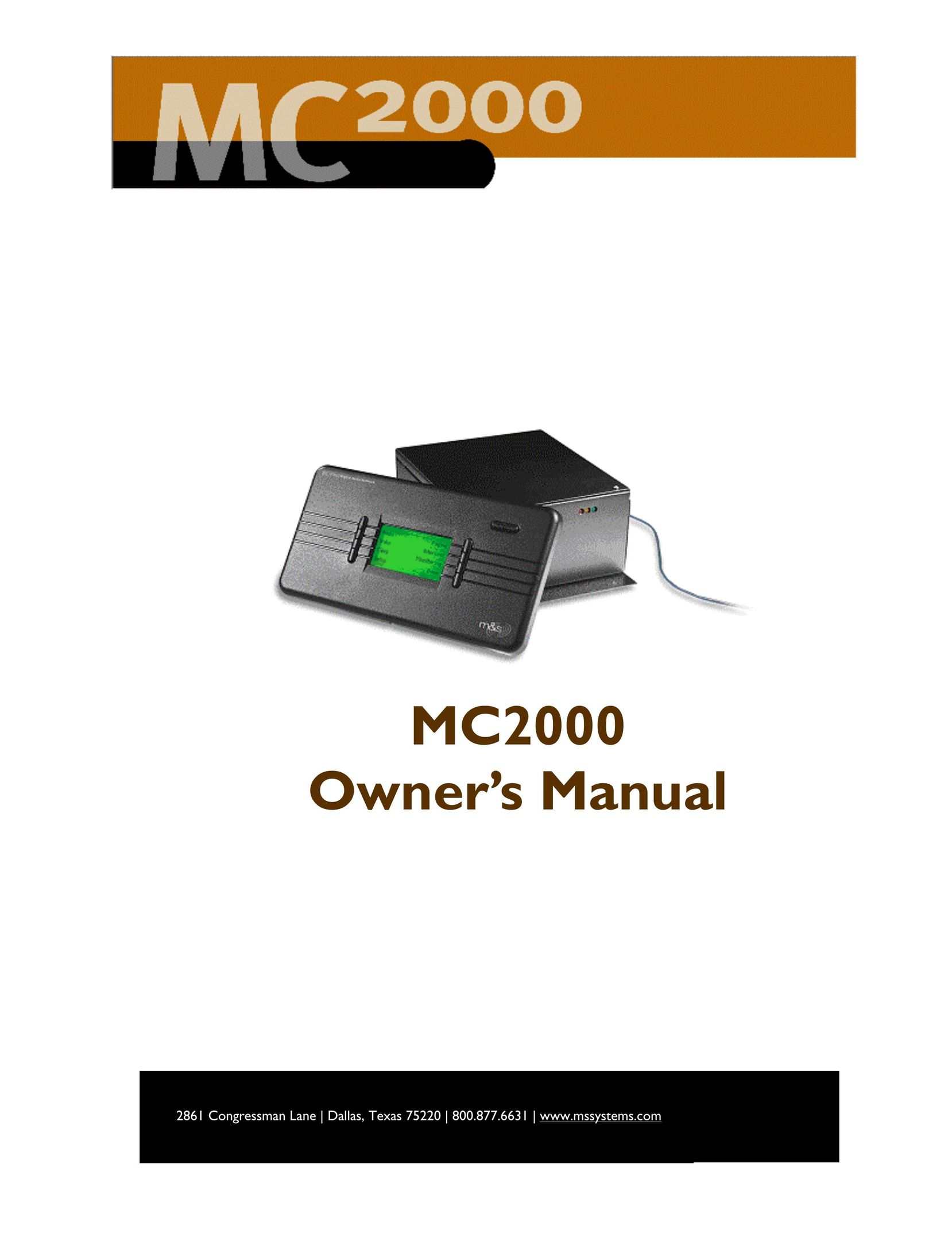 M&S Systems MC2000 MP3 Player User Manual (Page 1)