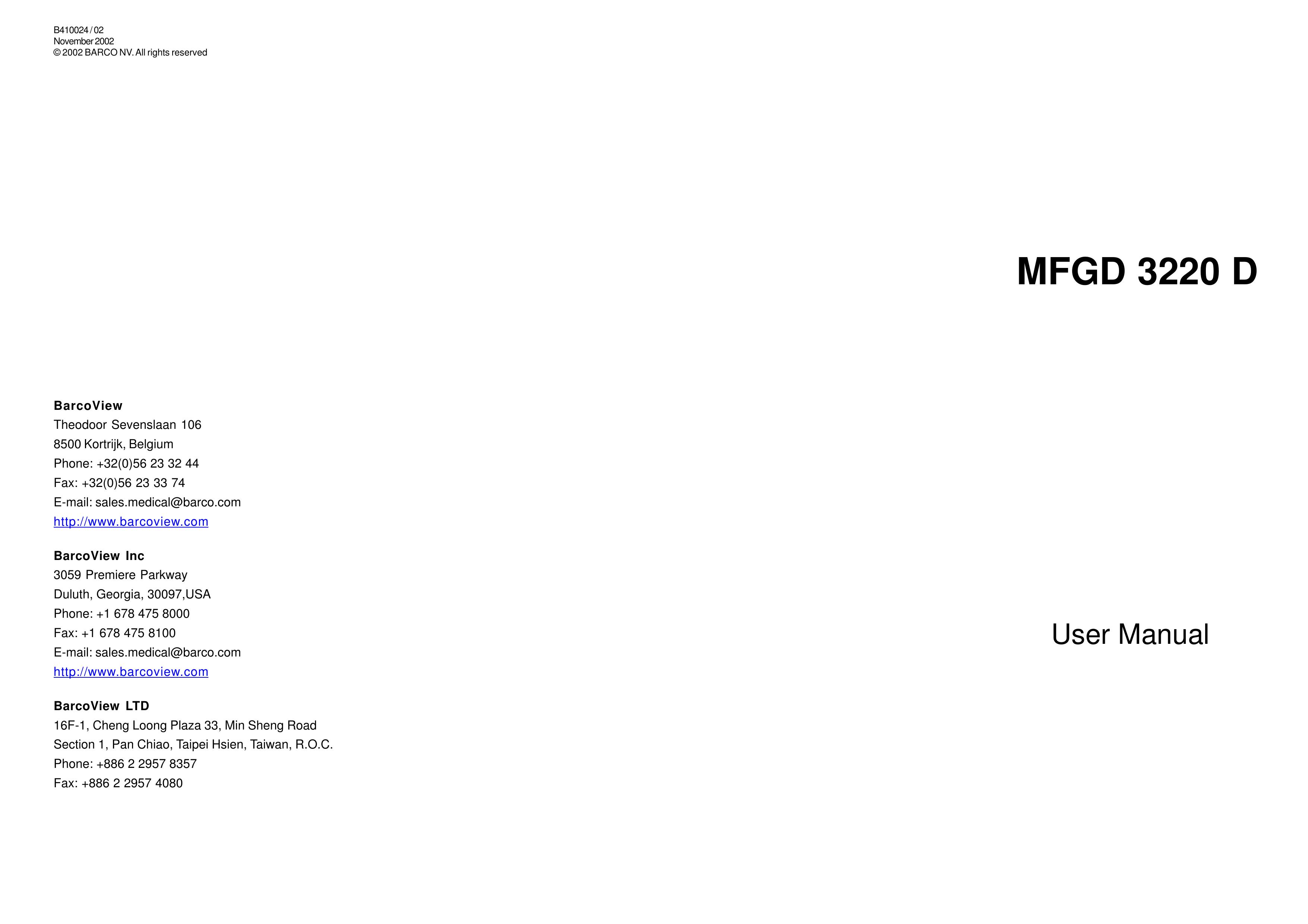 Barco MFGD 3220 D Marine Radio User Manual (Page 1)