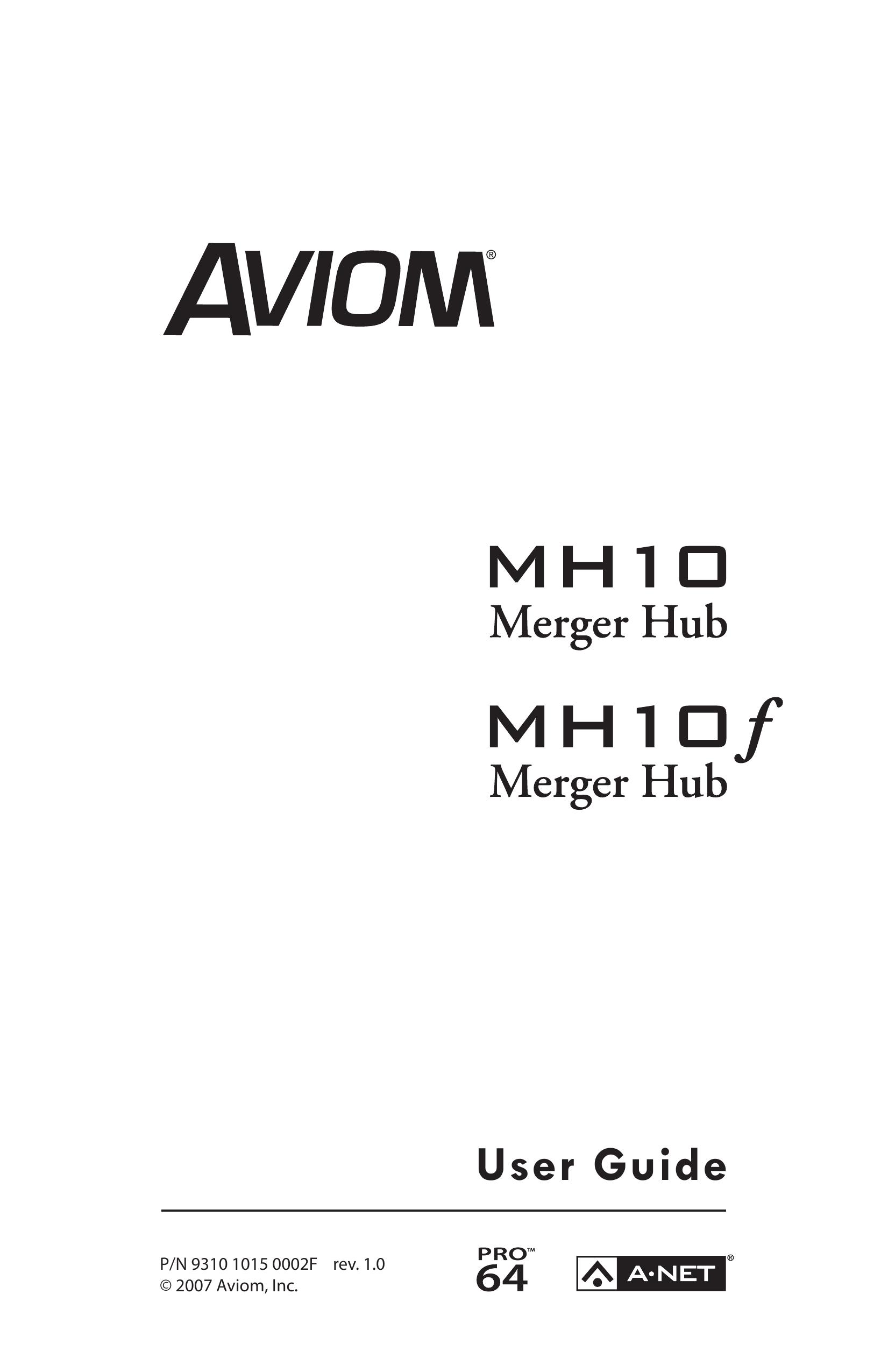 Aviom MH10f Musical Instrument User Manual (Page 1)