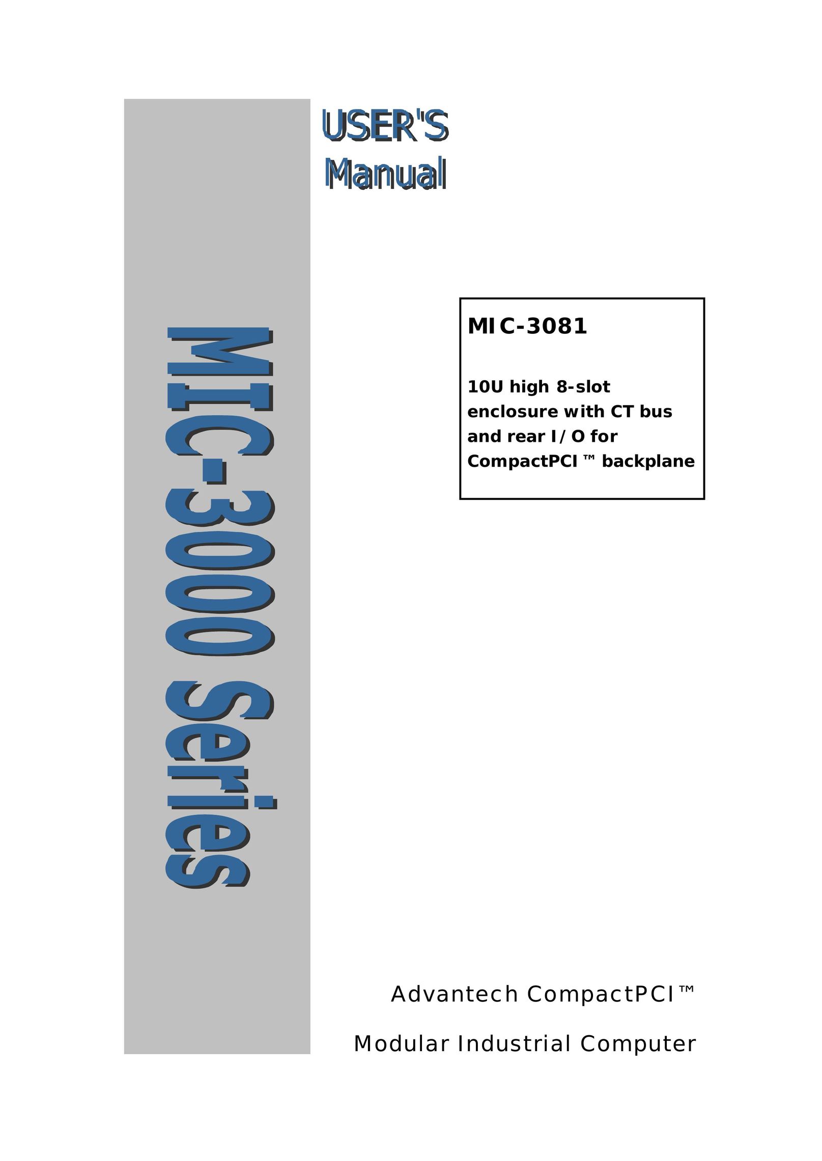 Advantech MIC-3081 Webcam User Manual (Page 1)