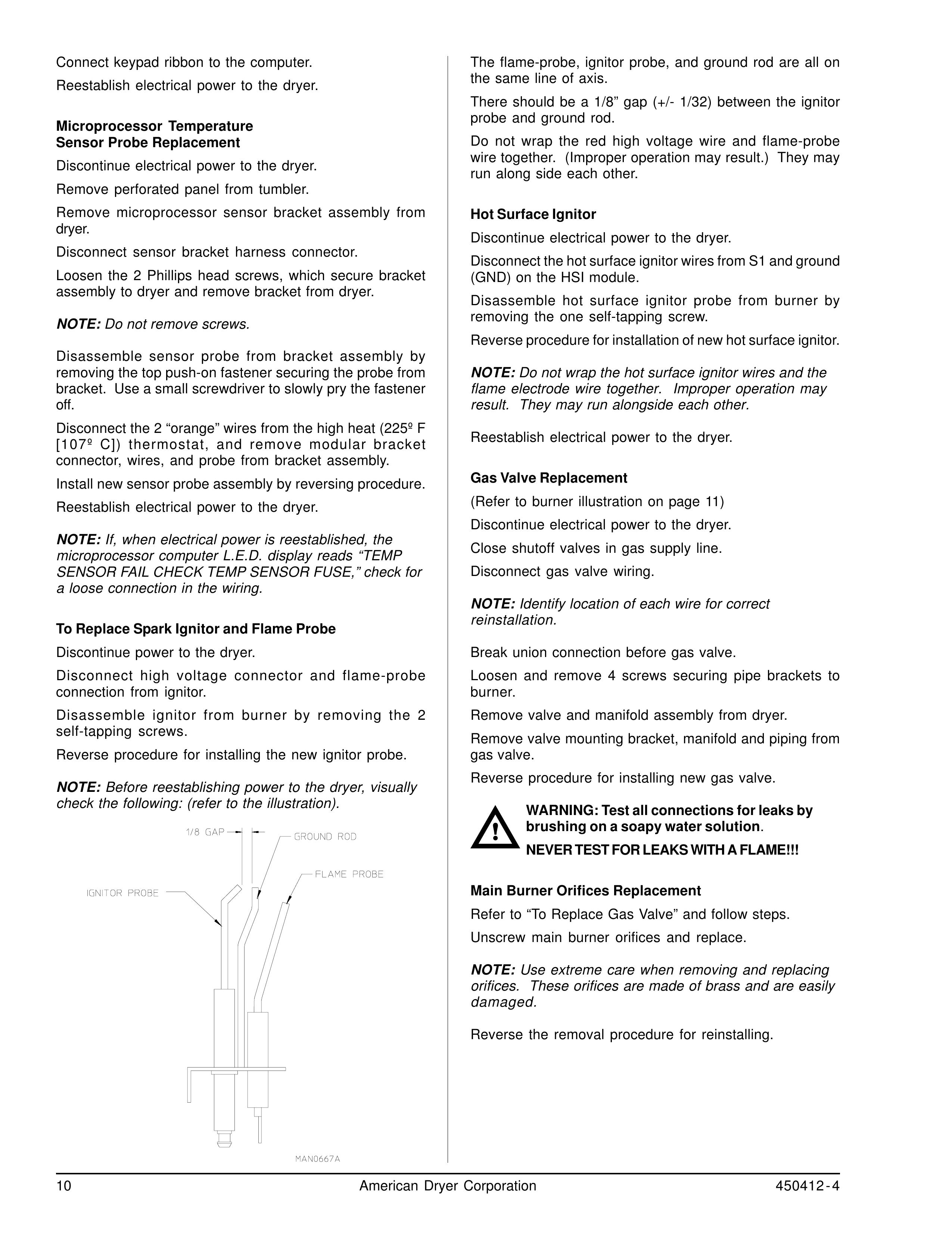 ADC ML-122 Clothes Dryer User Manual (Page 10)