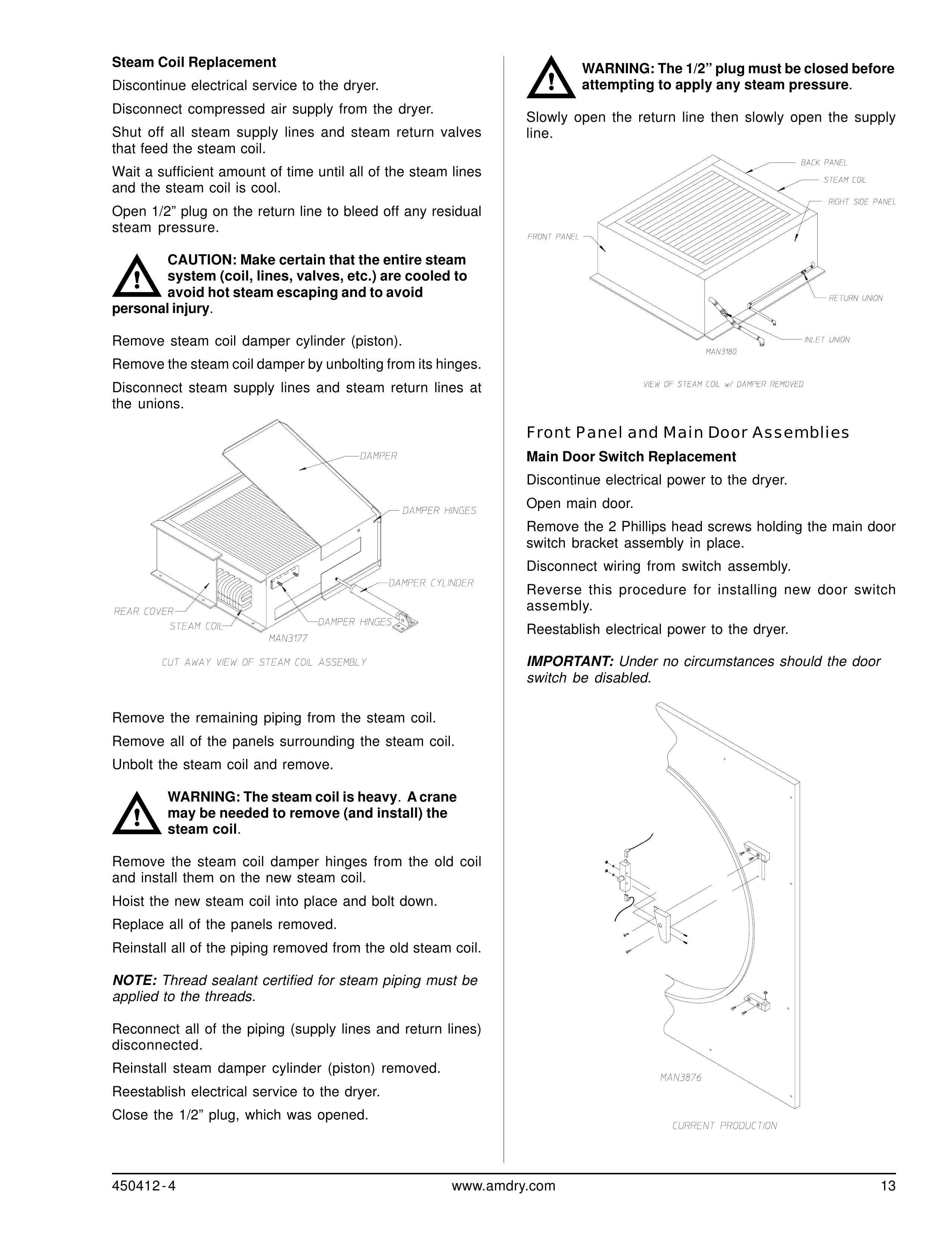 ADC ML-122 Clothes Dryer User Manual (Page 13)