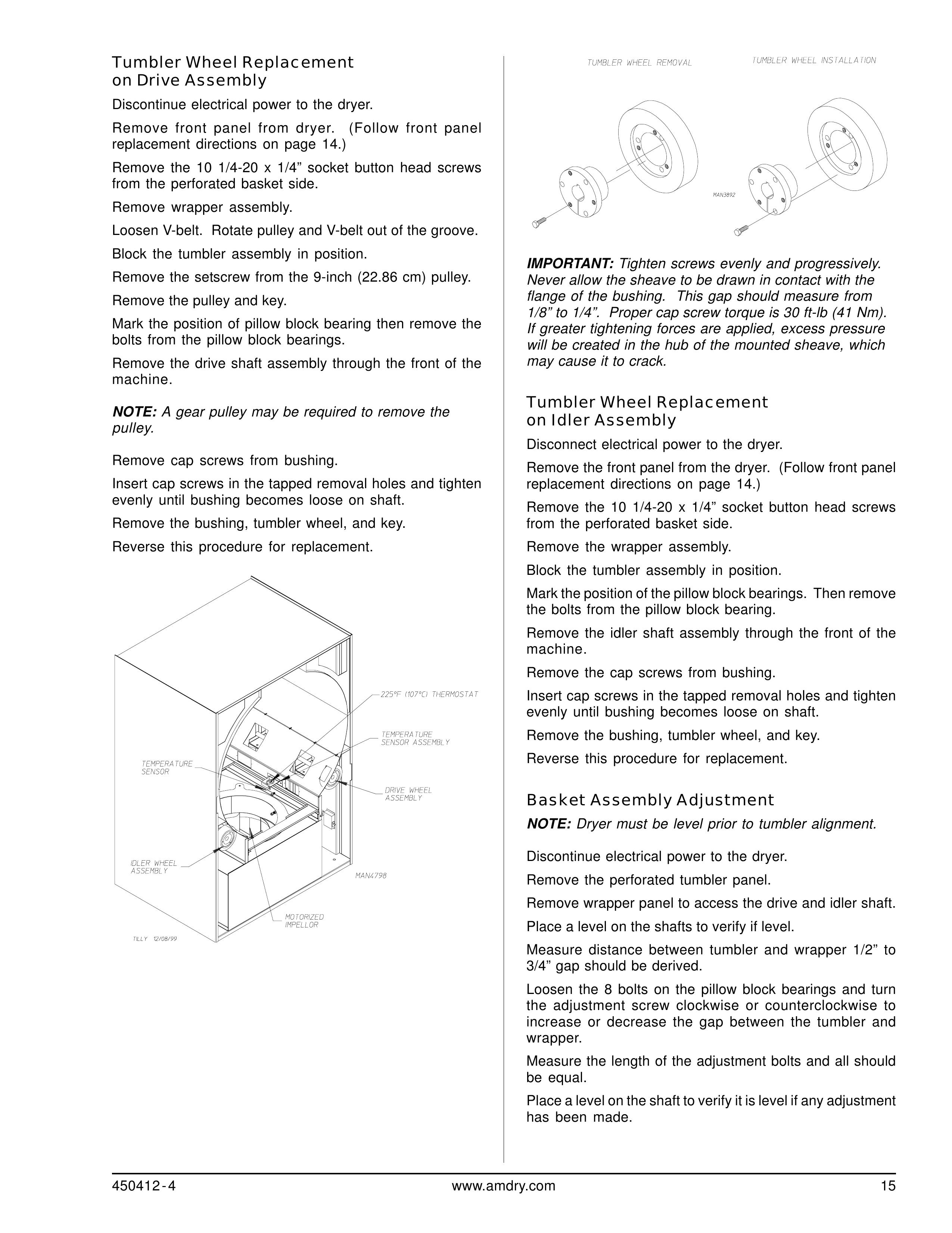 ADC ML-122 Clothes Dryer User Manual (Page 15)