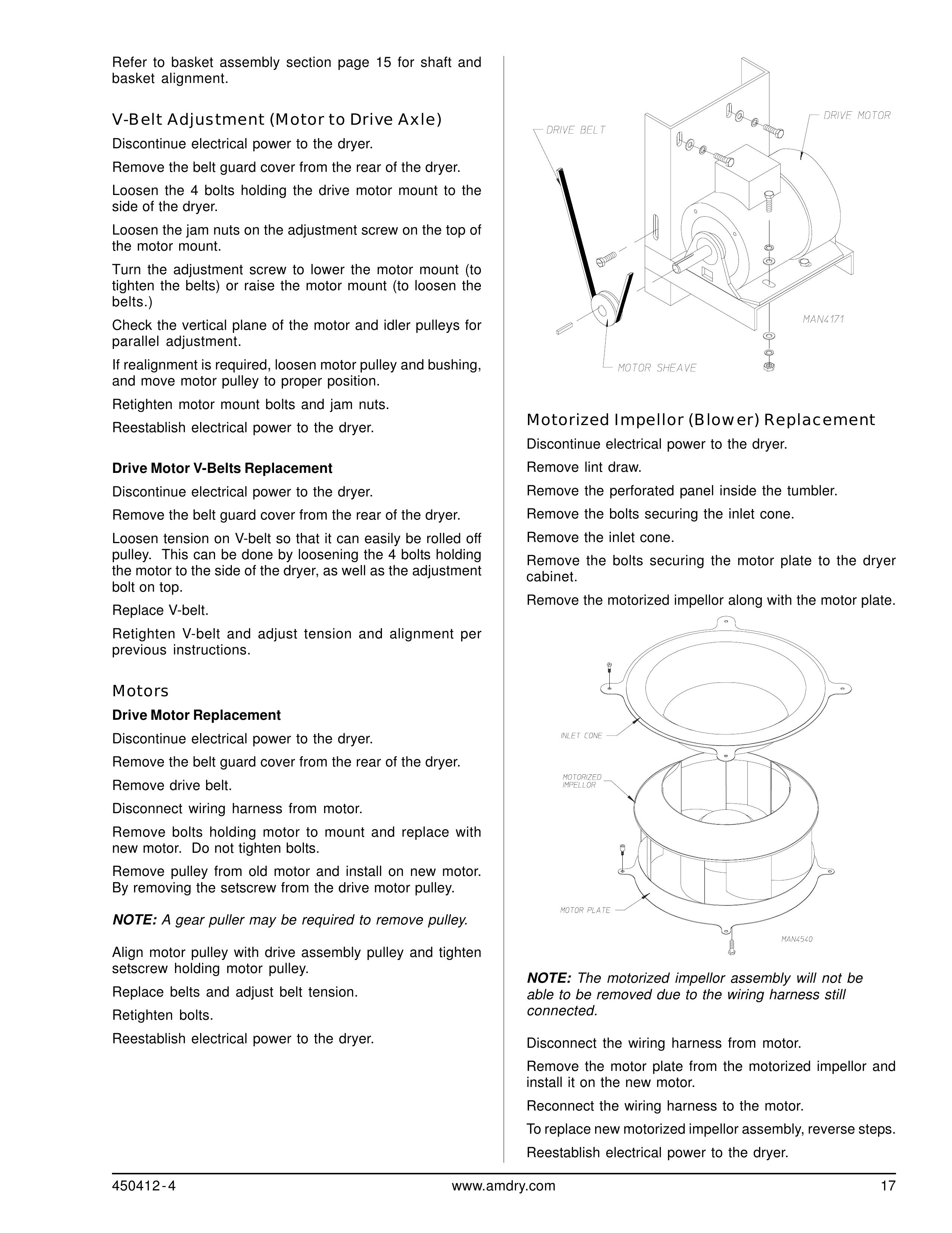 ADC ML-122 Clothes Dryer User Manual (Page 17)
