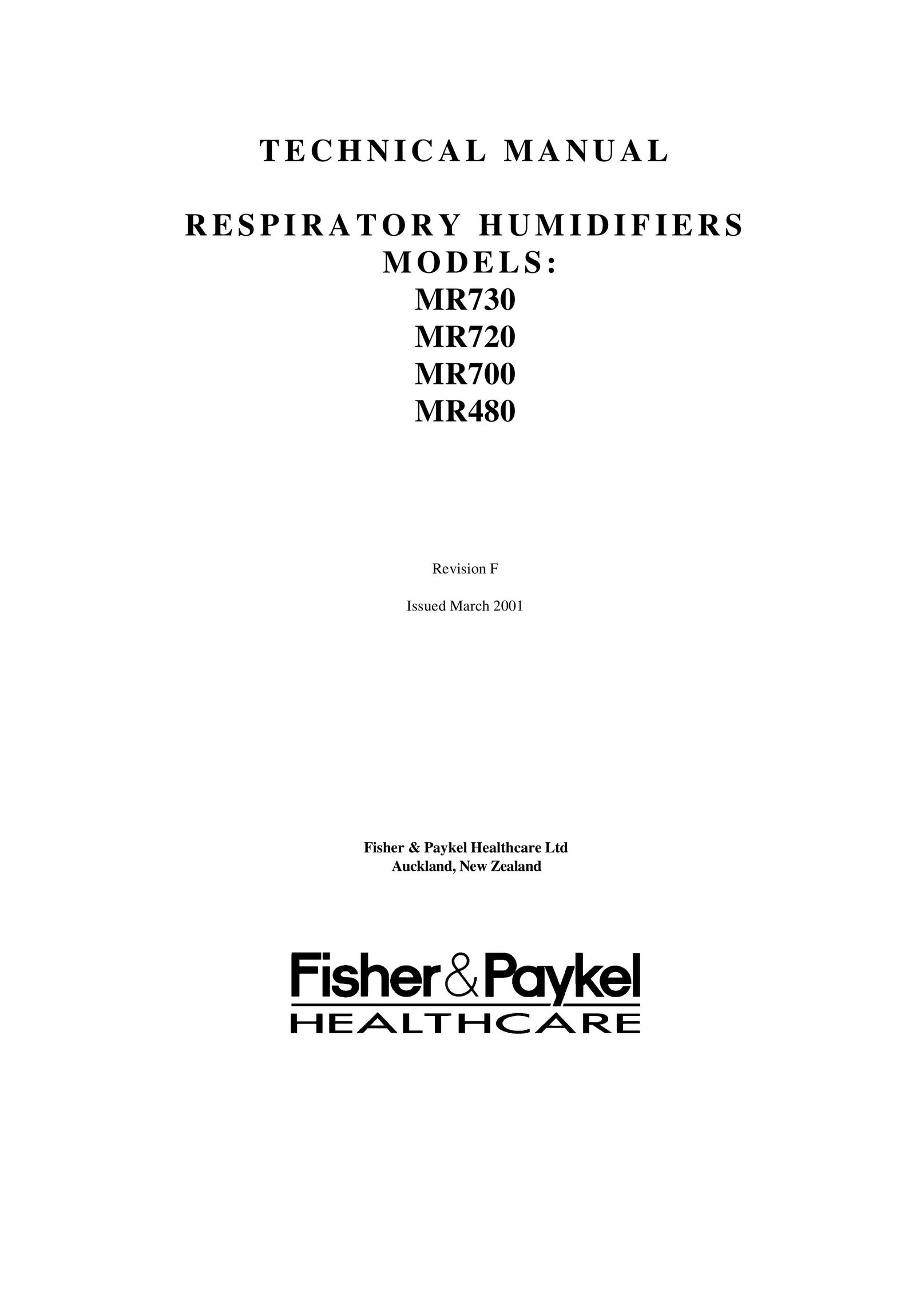 Fisher & Paykel MR730 Humidifier User Manual (Page 1)