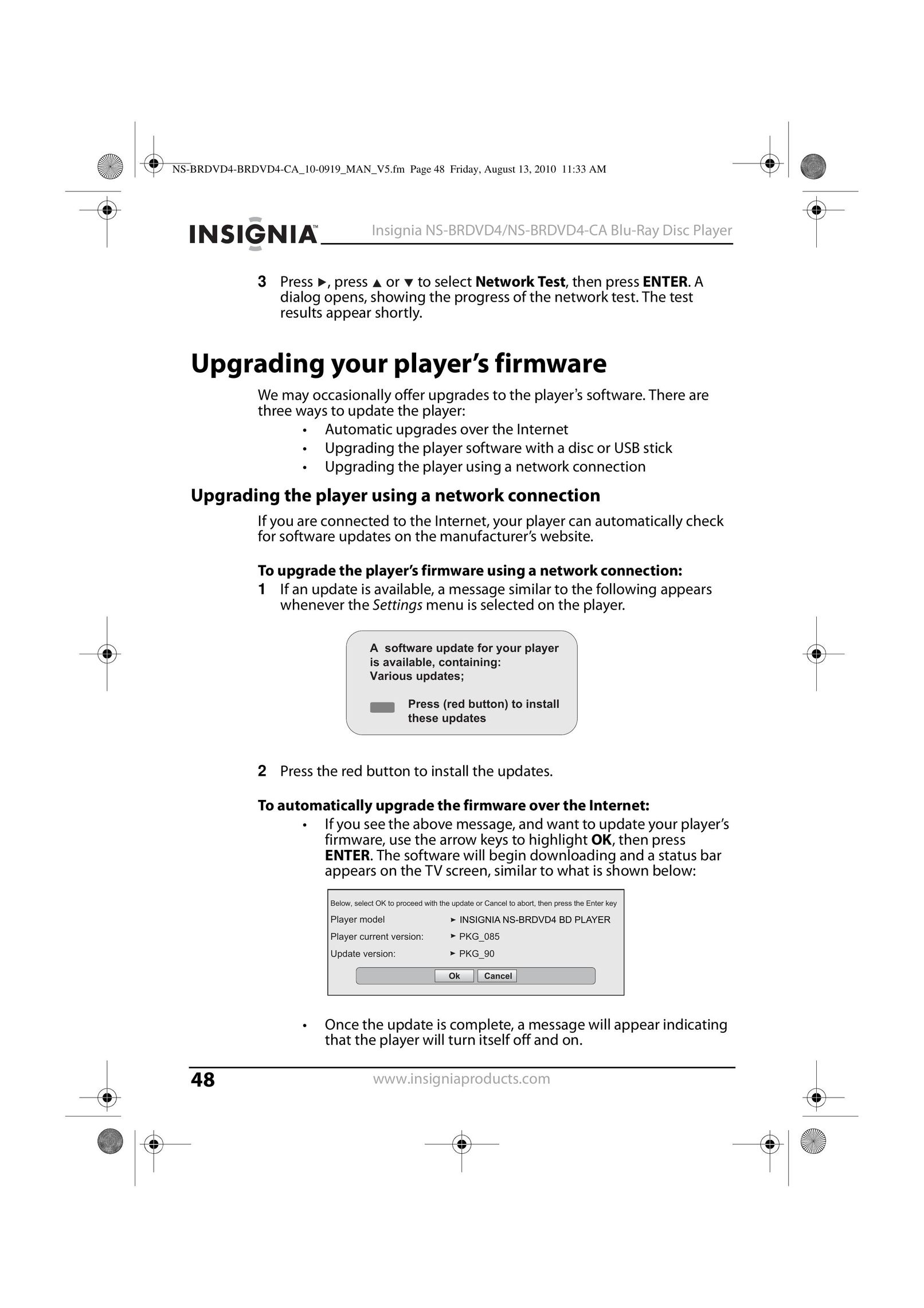 Insignia NS-BRDVD4 Blu-ray Player User Manual (Page 48)