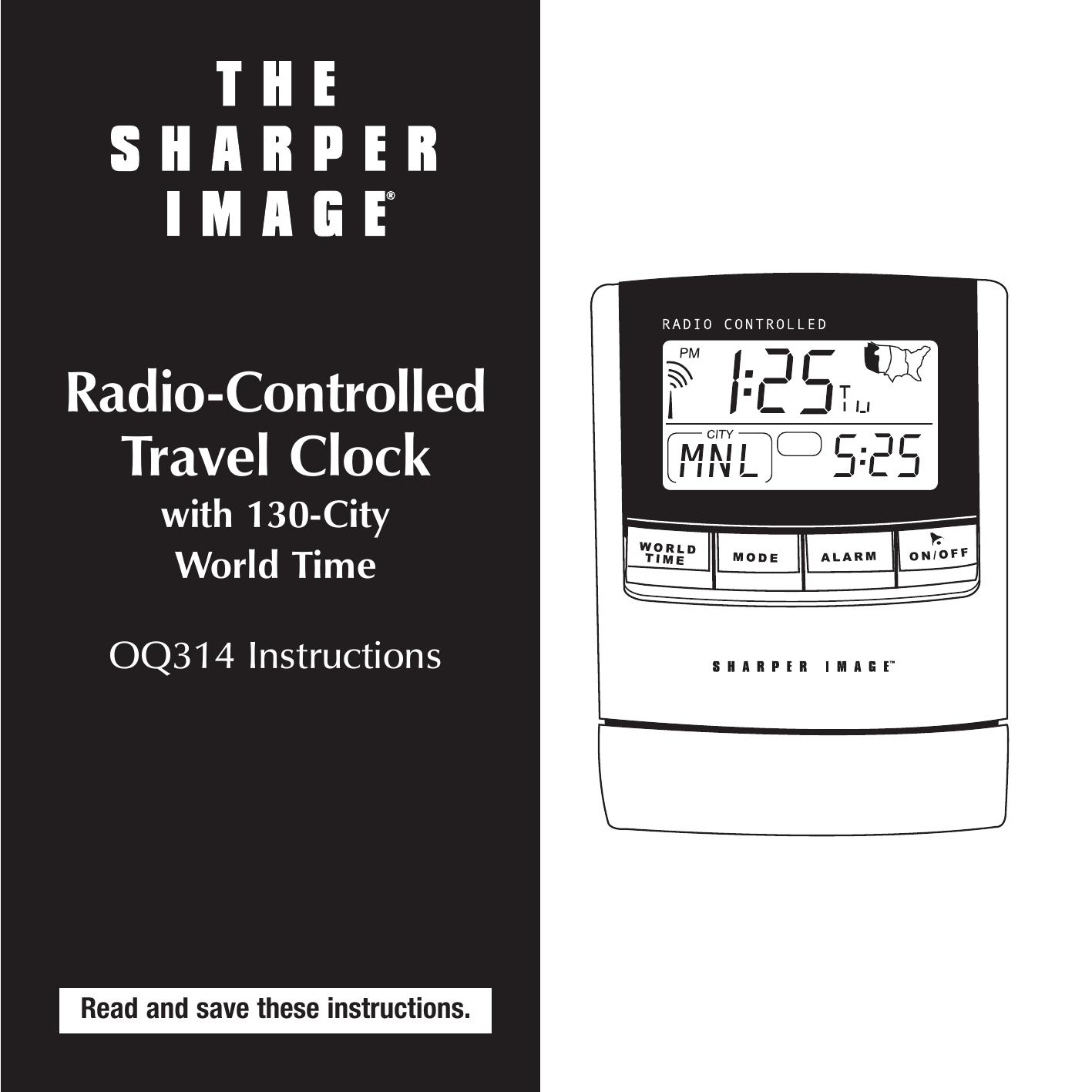 Sharper Image OQ314 Clock Radio User Manual (Page 1)