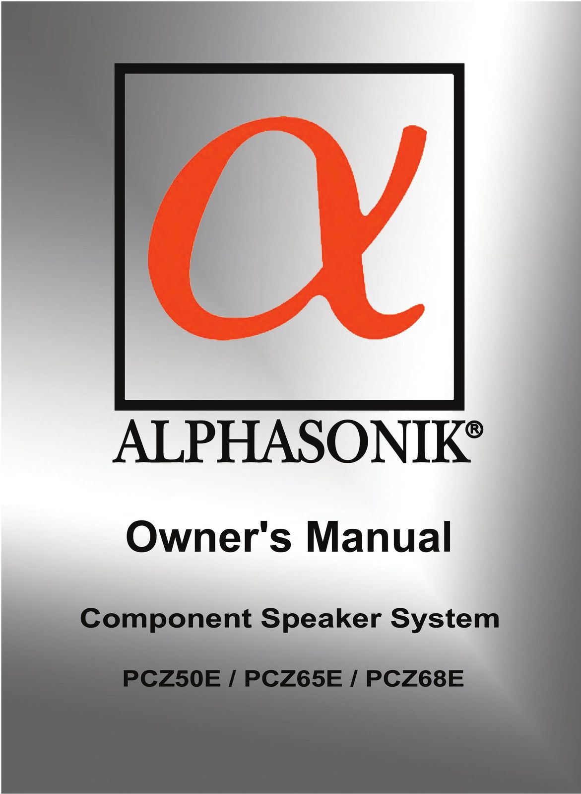 Alphasonik PCZ50E Car Speaker User Manual (Page 1)