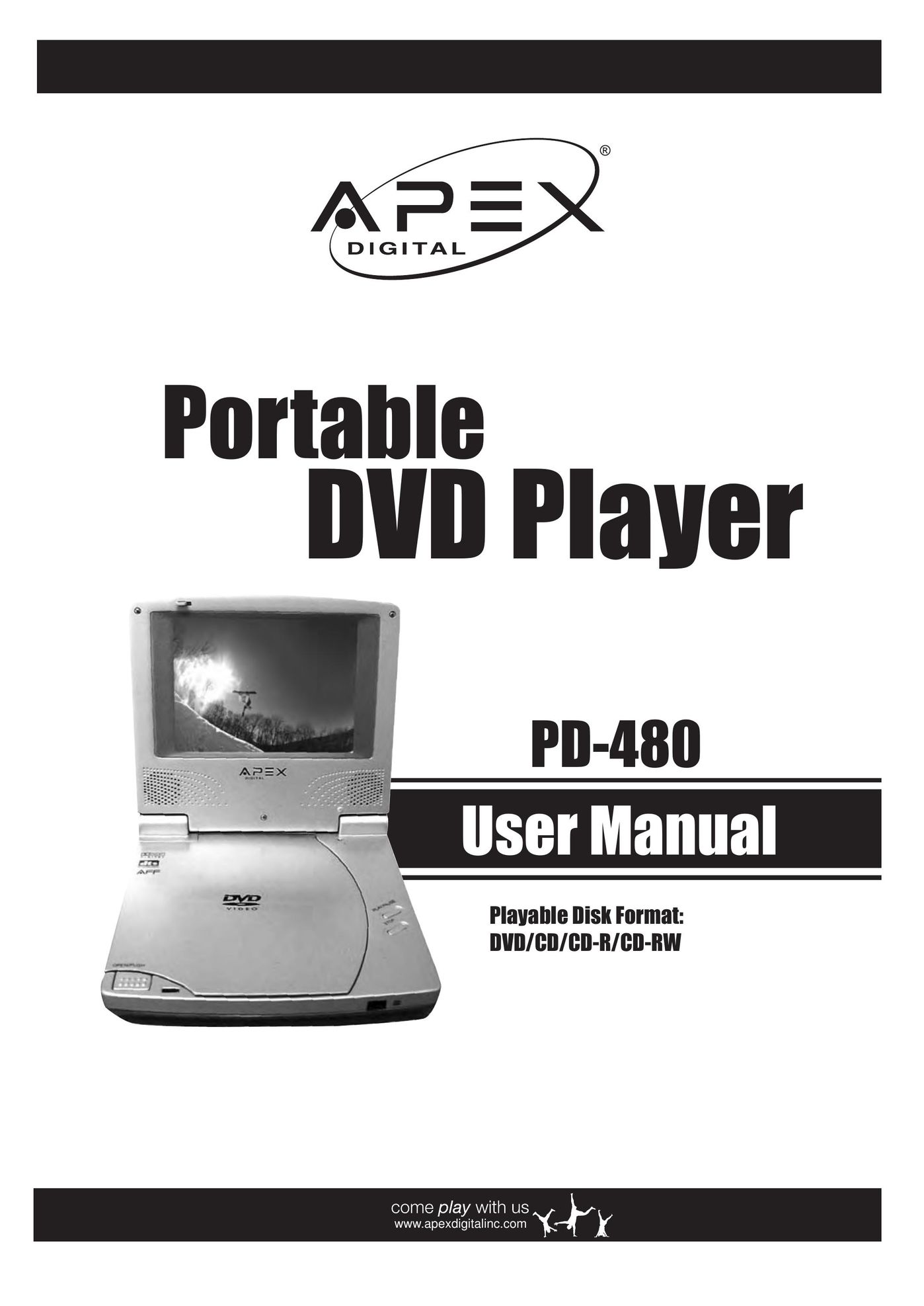Apex Digital PD-480 Portable DVD Player User Manual (Page 1)