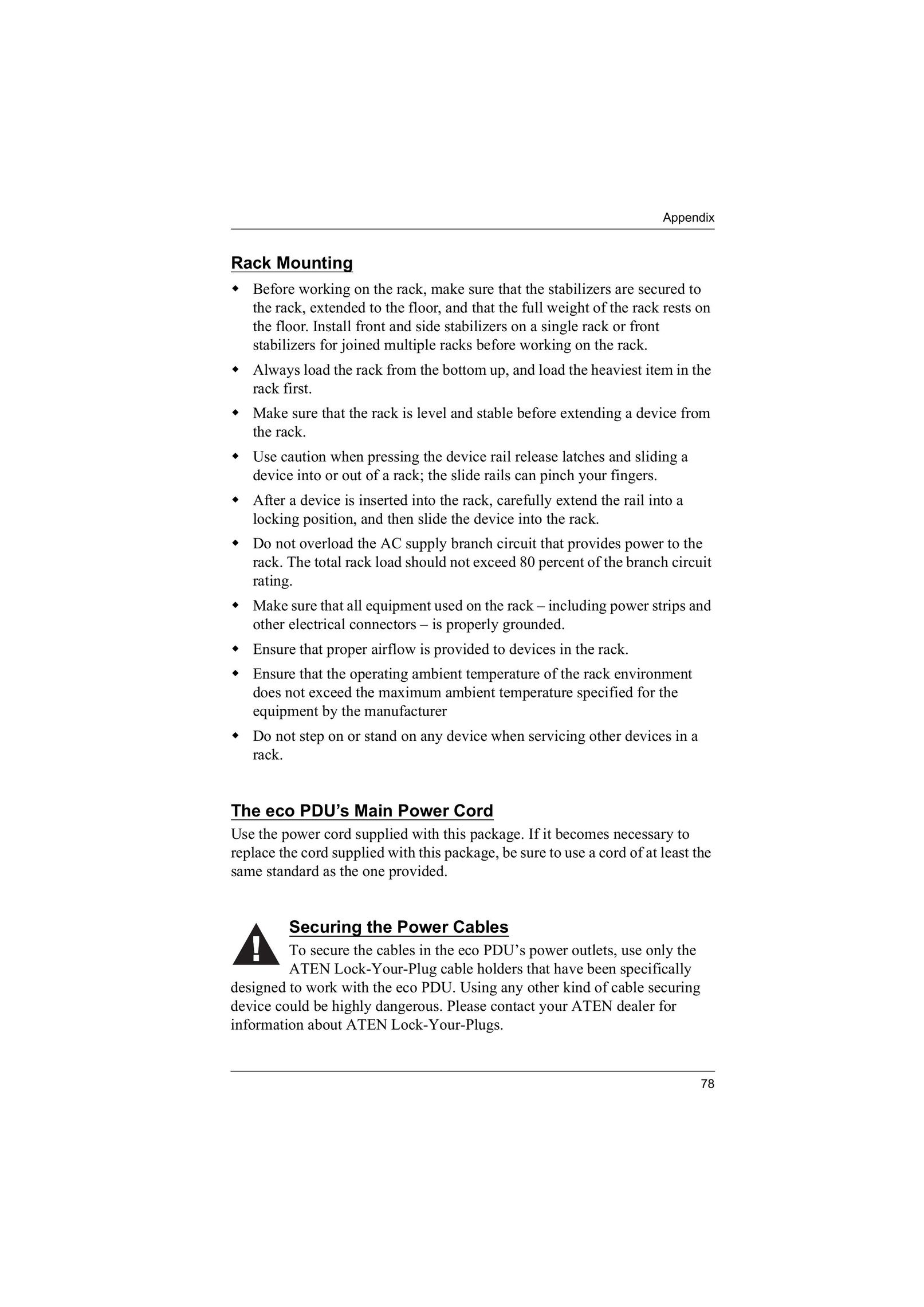 ATEN Technology PE9330 Power Supply User Manual (Page 87)