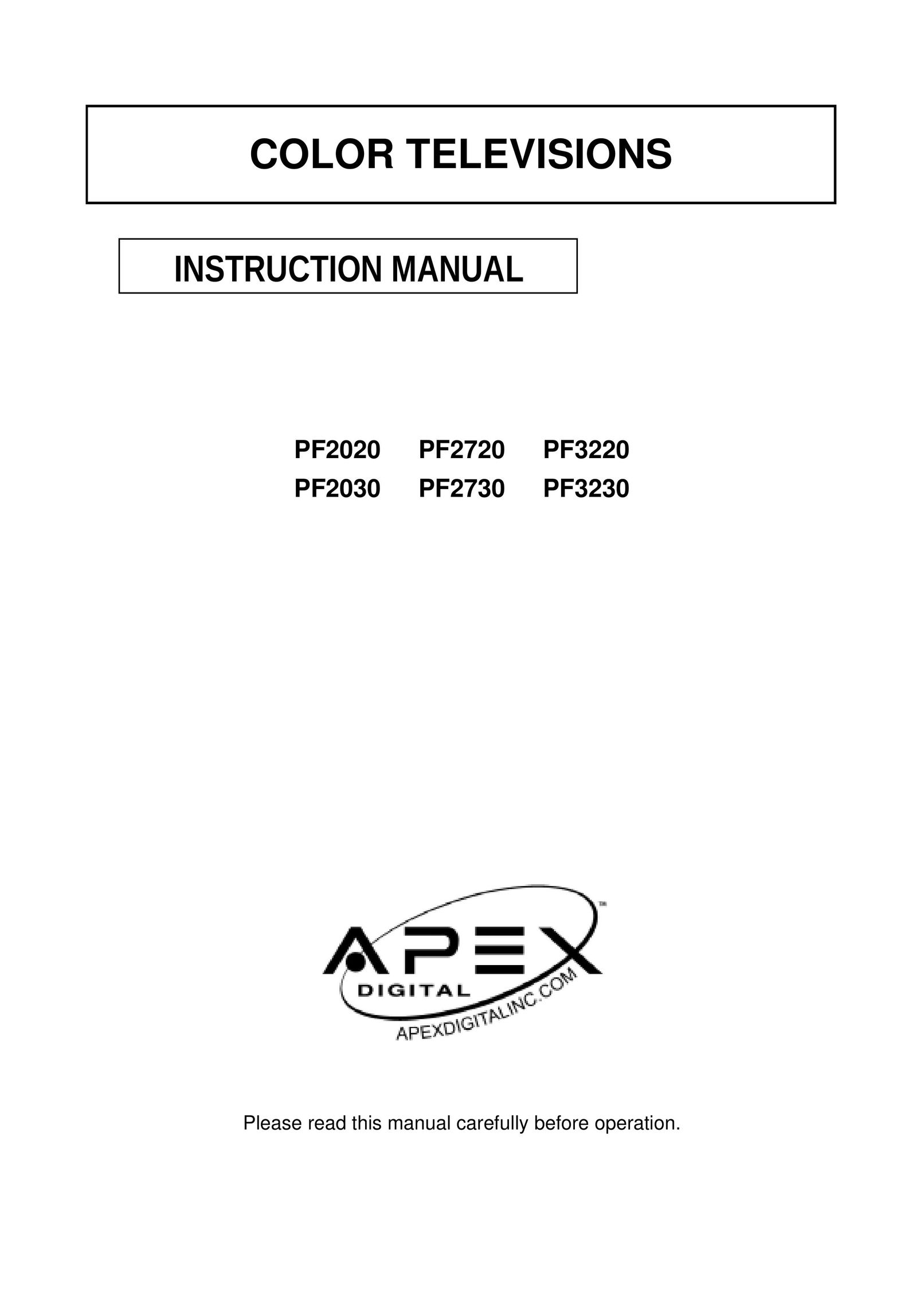 Apex Digital PF2730 CRT Television User Manual (Page 1)