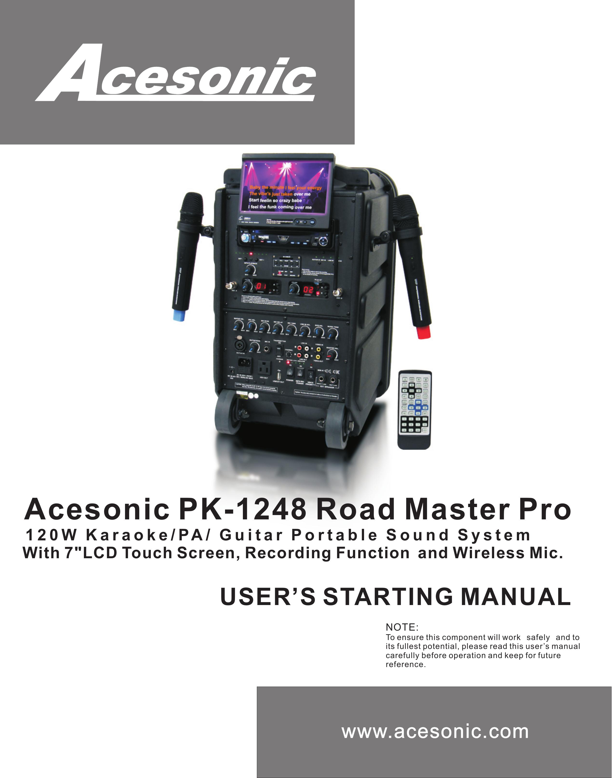 Acesonic PK-1248 Karaoke Machine User Manual (Page 1)