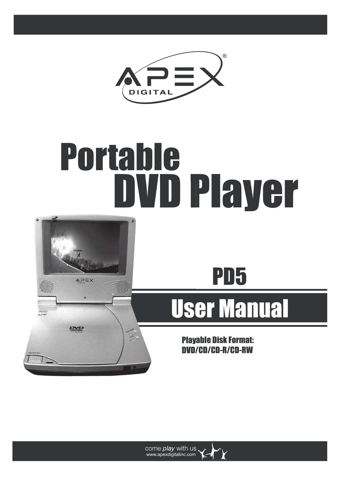 Apex Digital PD5 Portable DVD Player User Manual (Page 1)