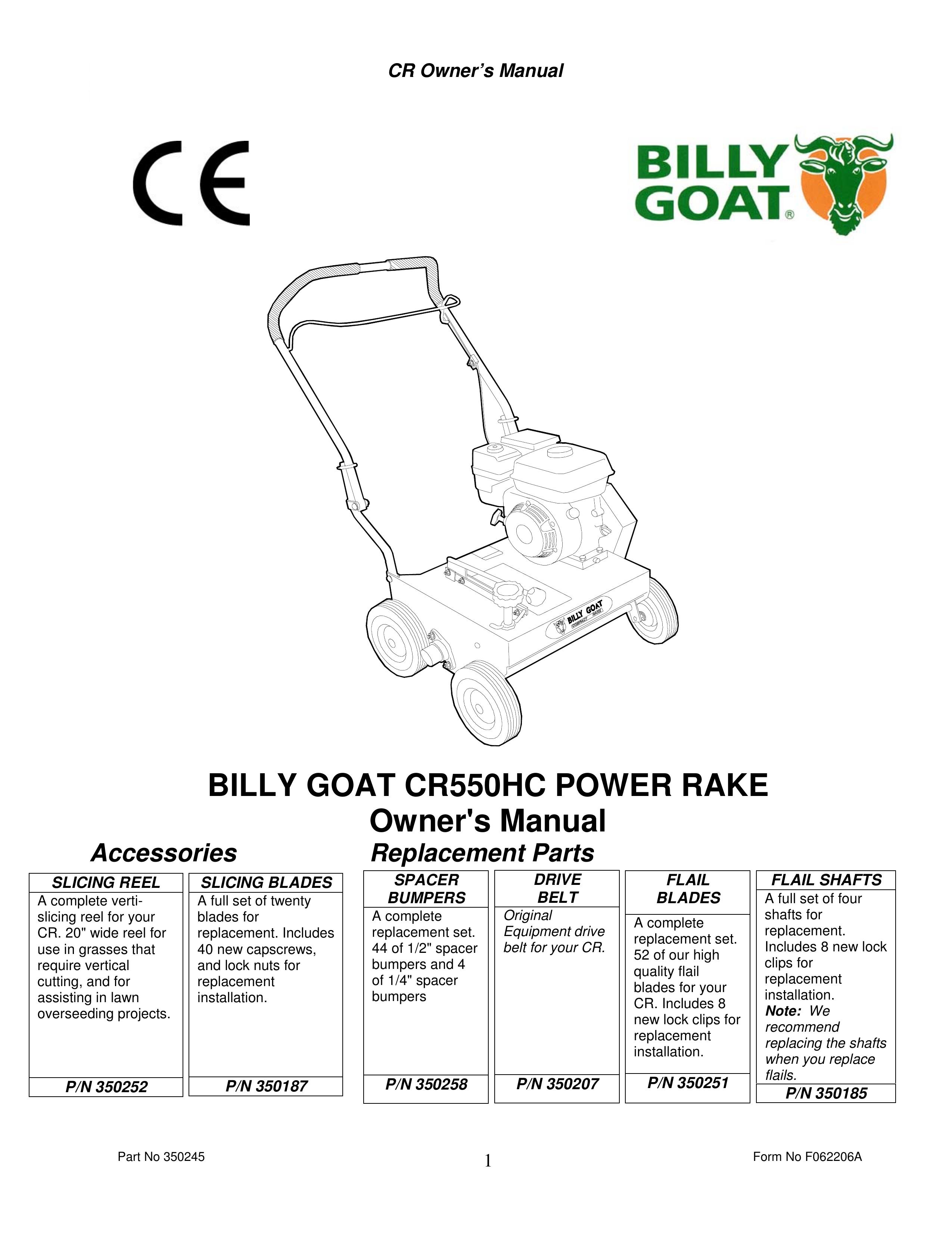Billy Goat CR550HC Blower User Manual (Page 1)