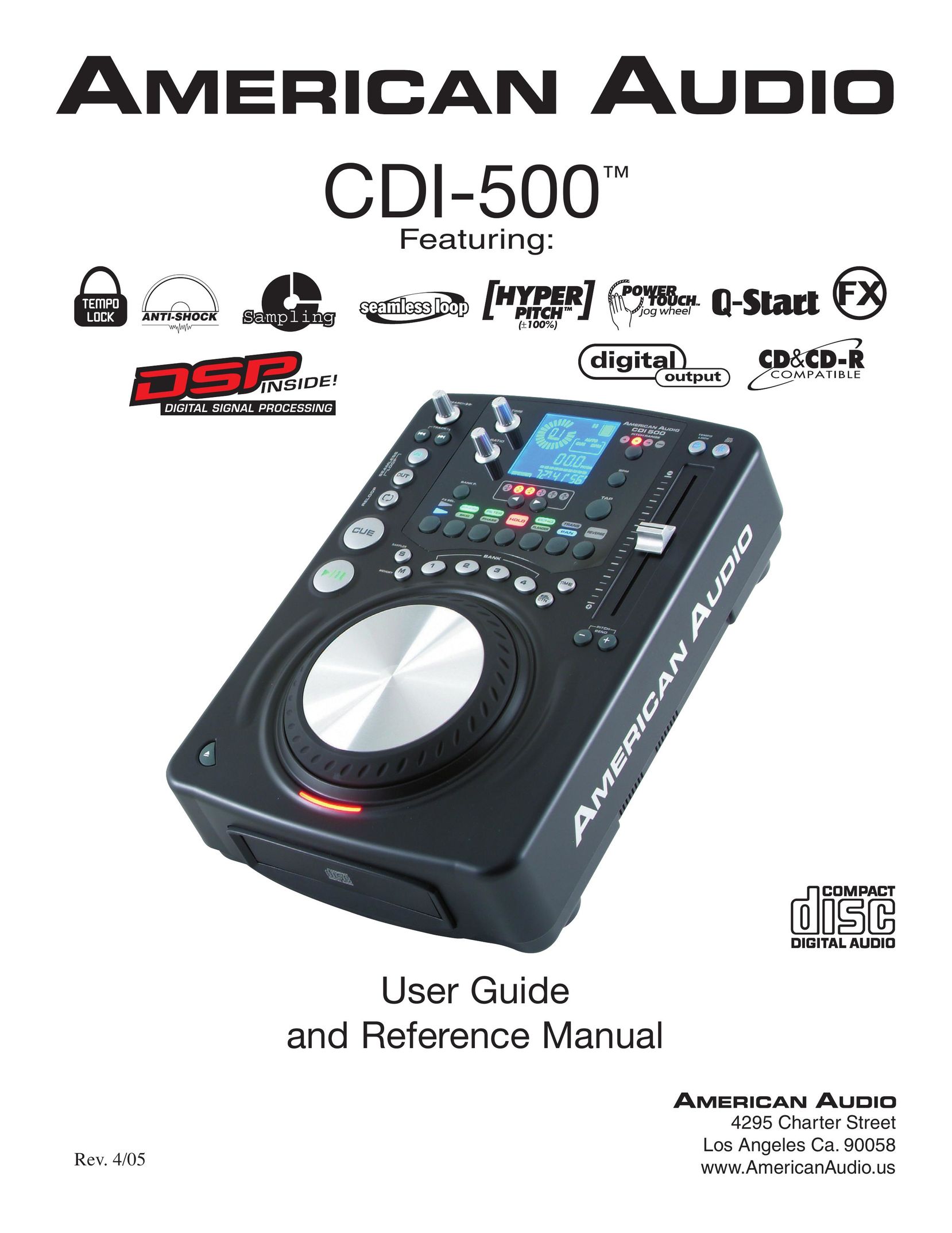 American Audio CDI-500 CD Player User Manual (Page 1)