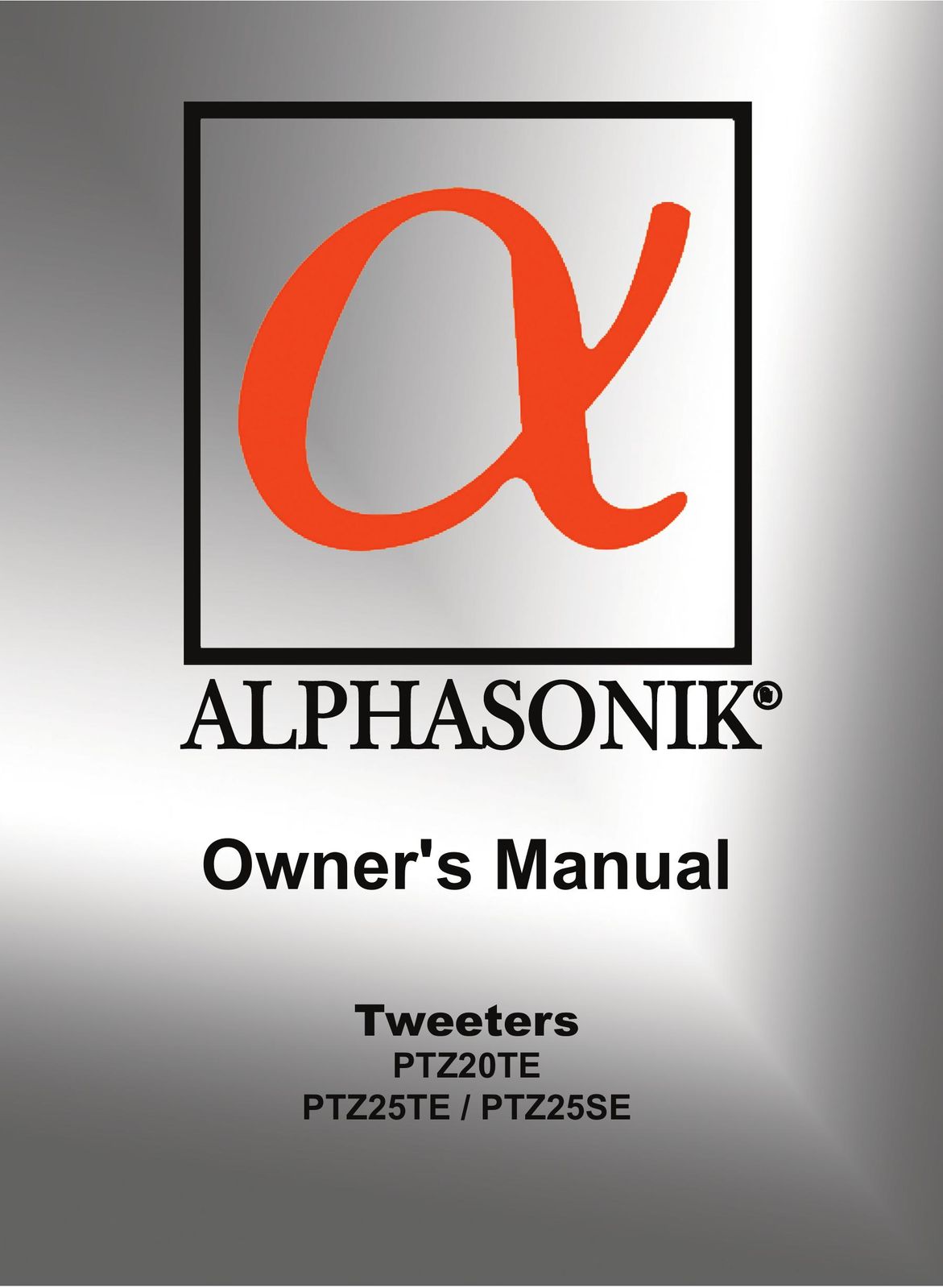 Alphasonik PTZ25SE Car Speaker User Manual (Page 1)