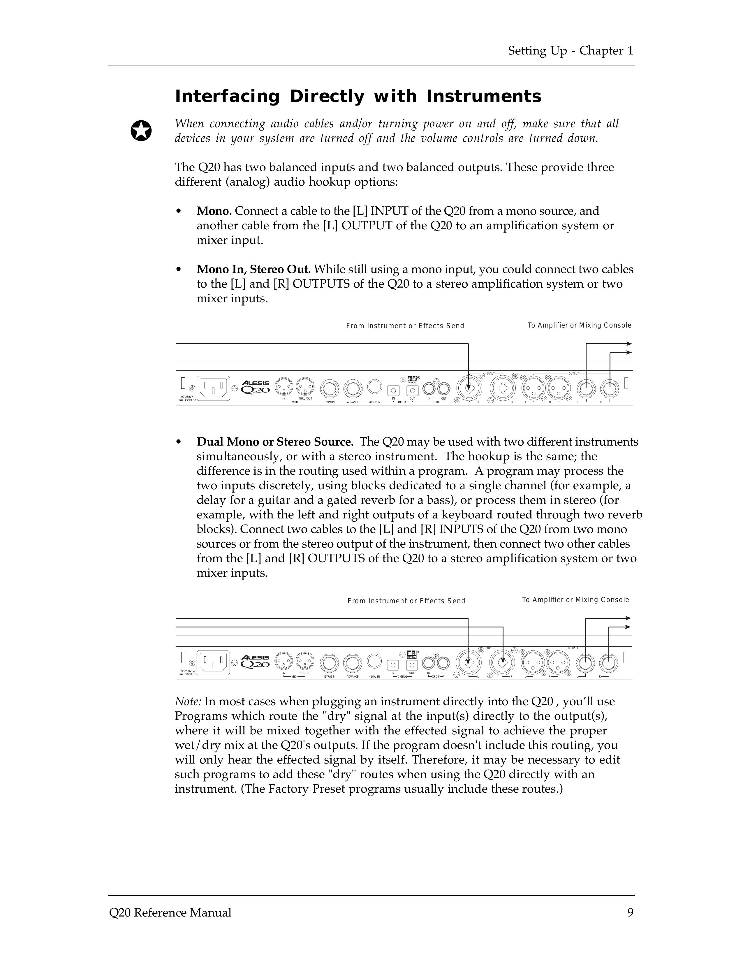Alesis Q20 DJ Equipment User Manual (Page 11)