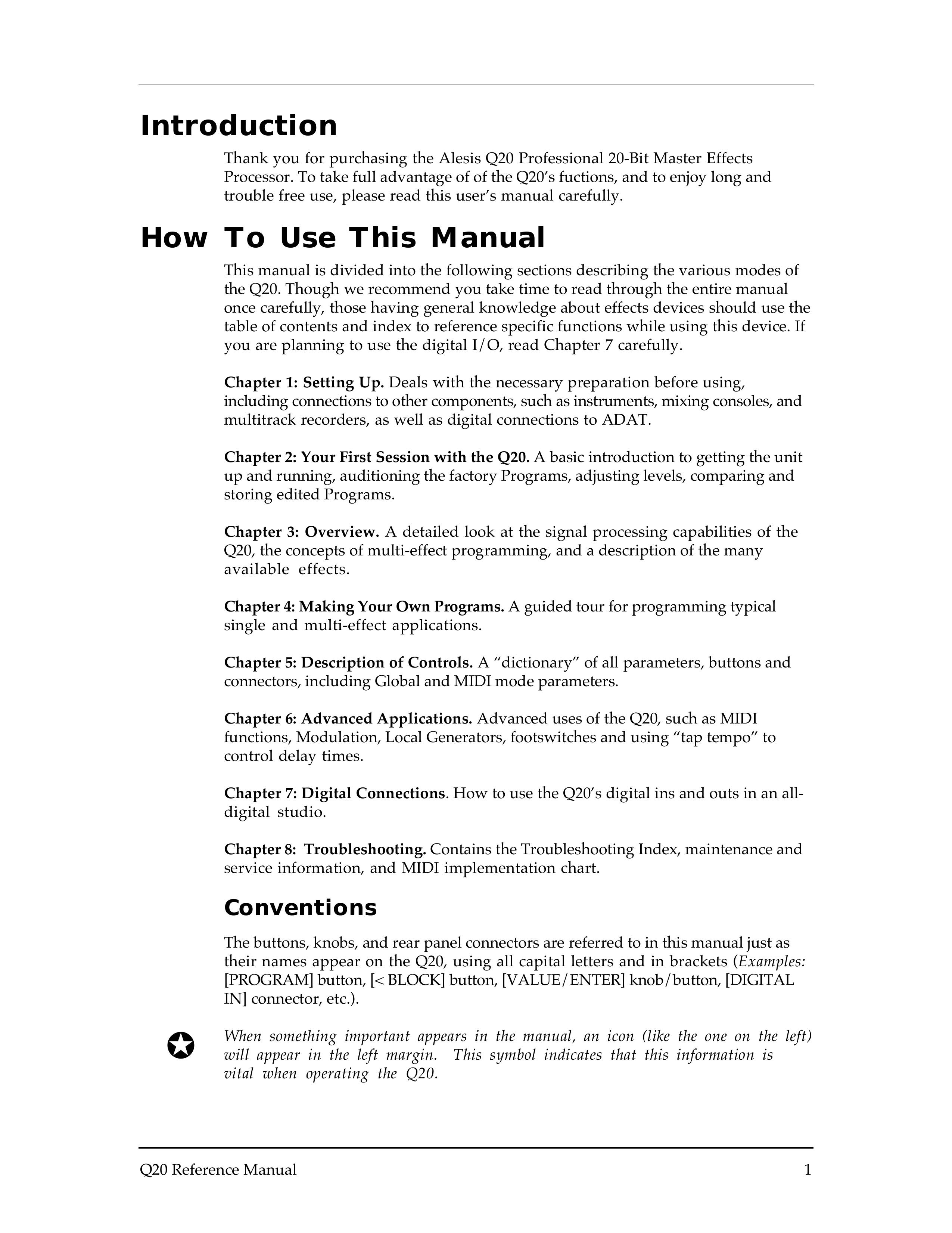 Alesis Q20 DJ Equipment User Manual (Page 2)