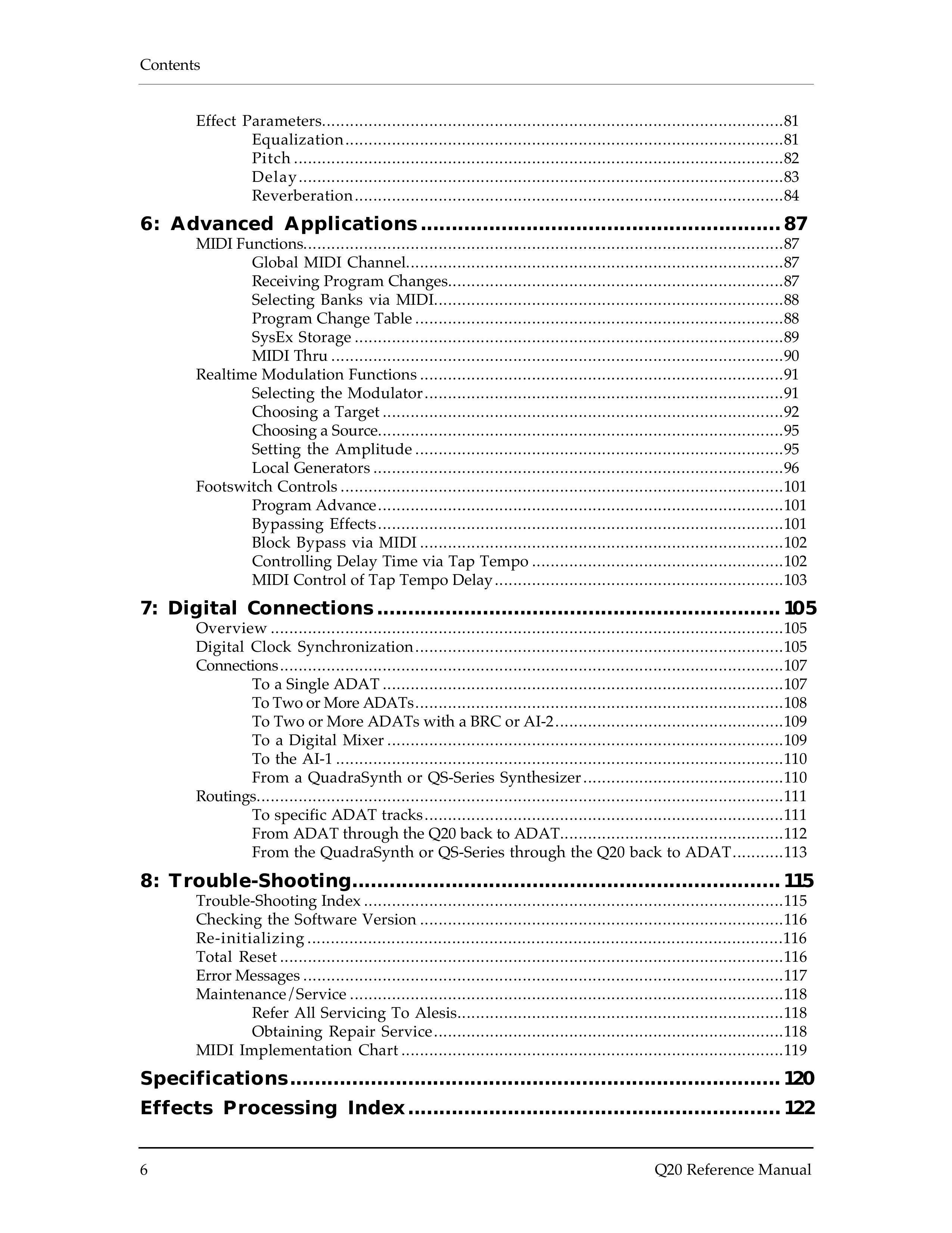 Alesis Q20 DJ Equipment User Manual (Page 7)