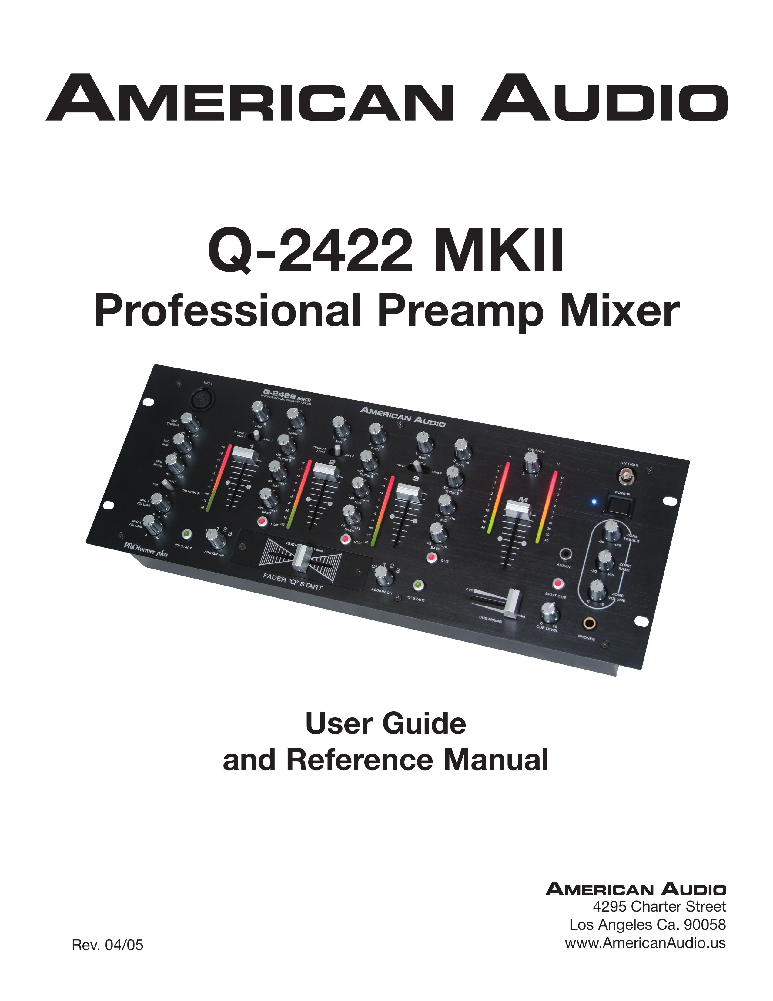 American Audio Q-2422 MKII DJ Equipment User Manual (Page 1)