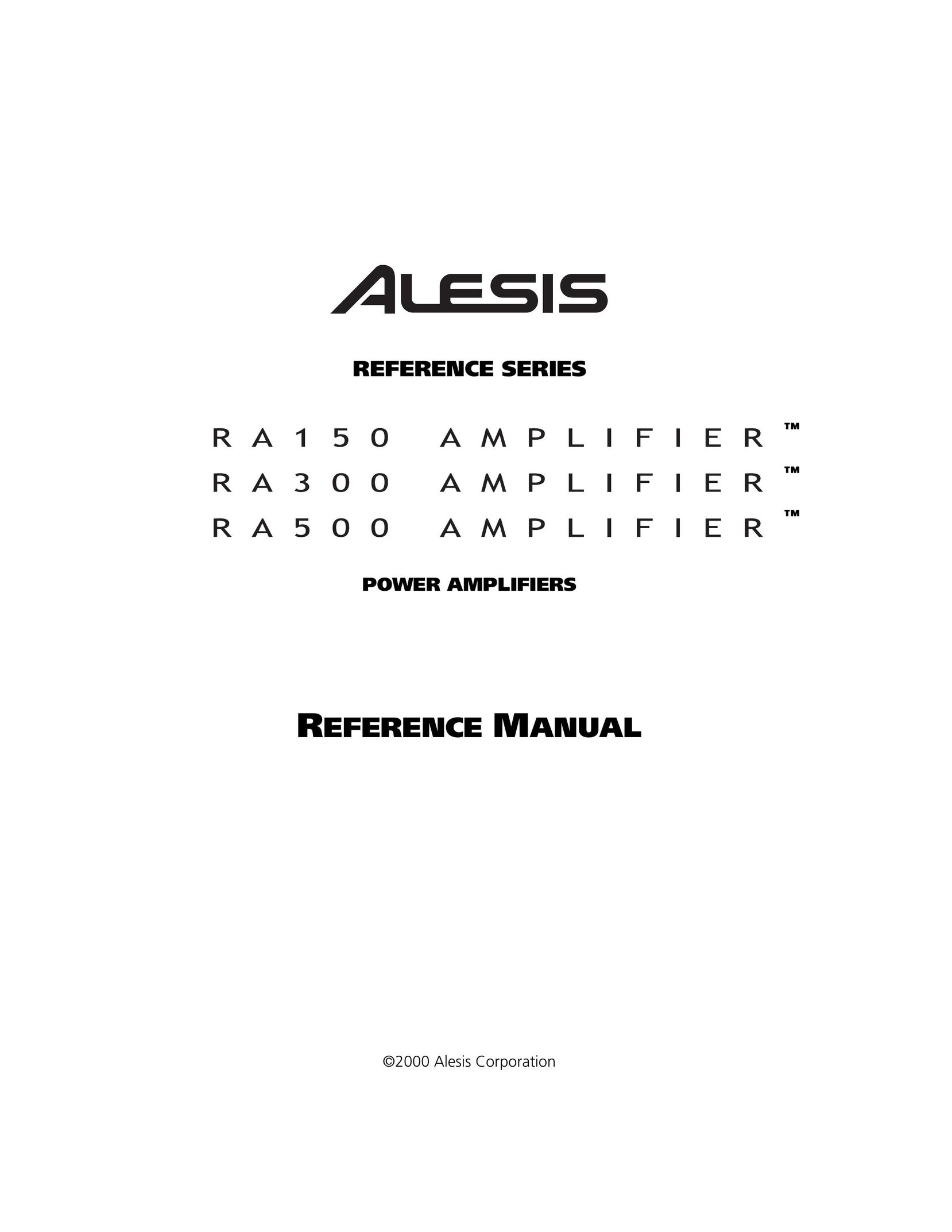 Alesis RA300 Car Amplifier User Manual (Page 1)