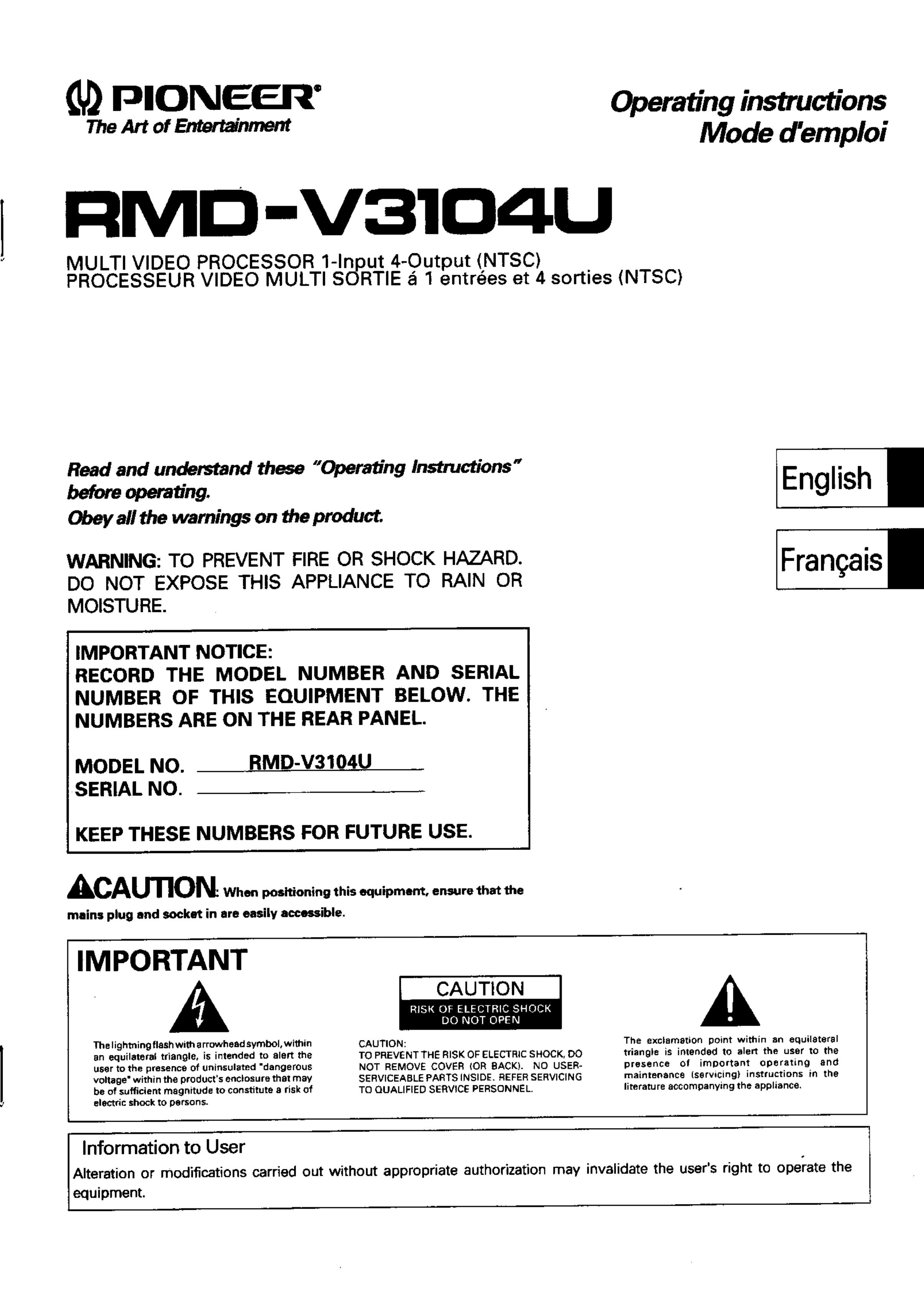 Akai RMD-V3104U Camcorder User Manual (Page 1)
