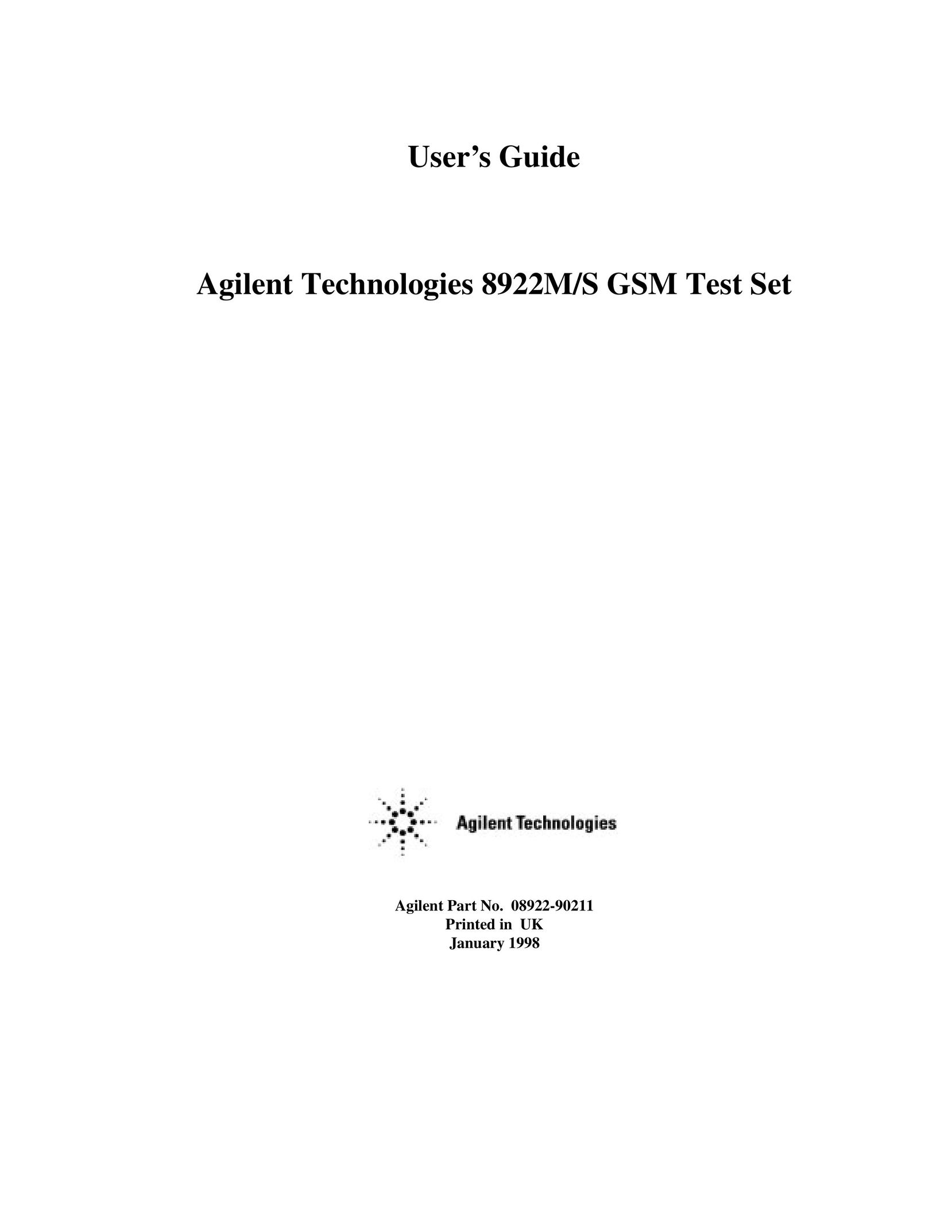 Agilent Technologies S GSM Cell Phone User Manual (Page 1)