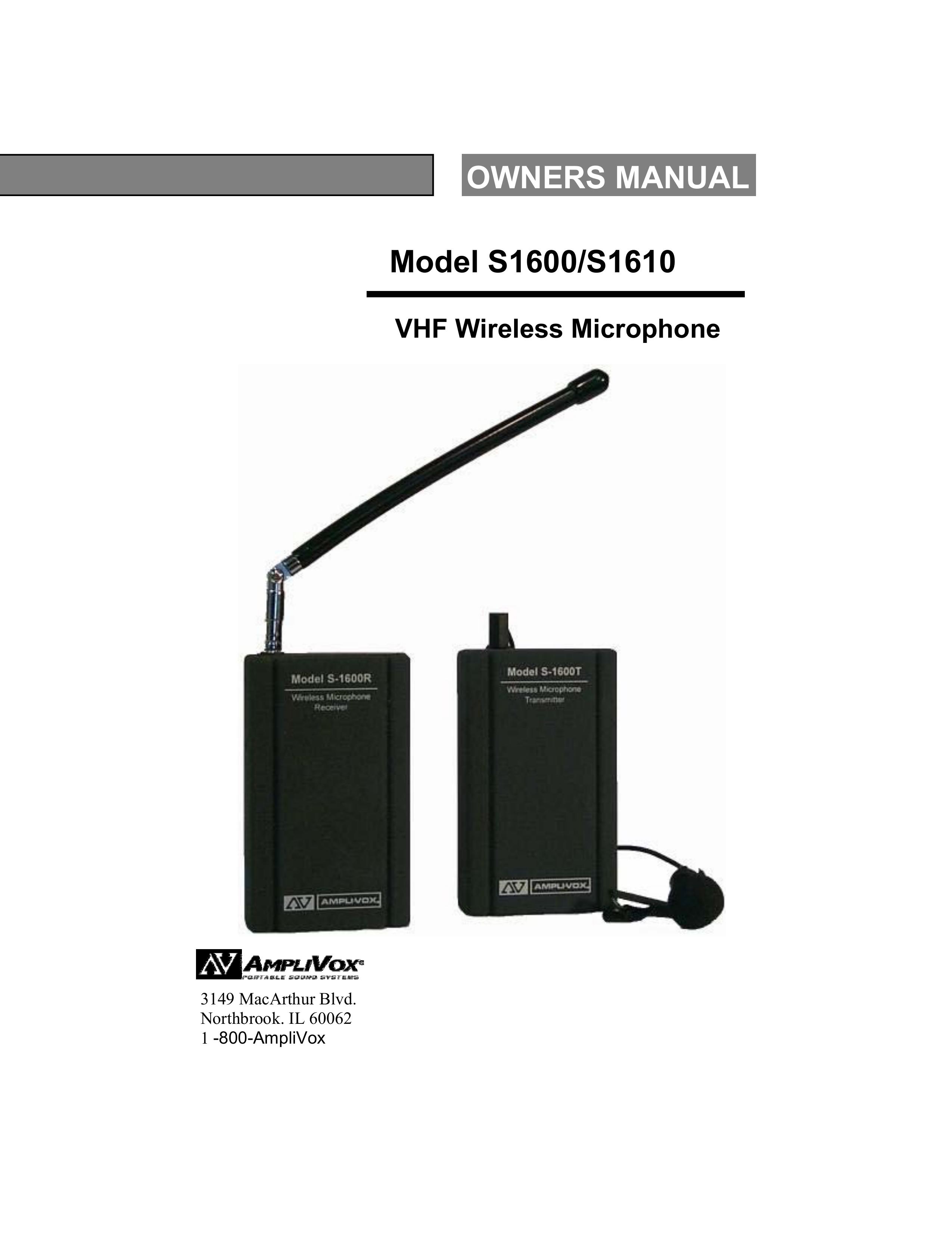 AmpliVox S1600 Microphone User Manual (Page 1)