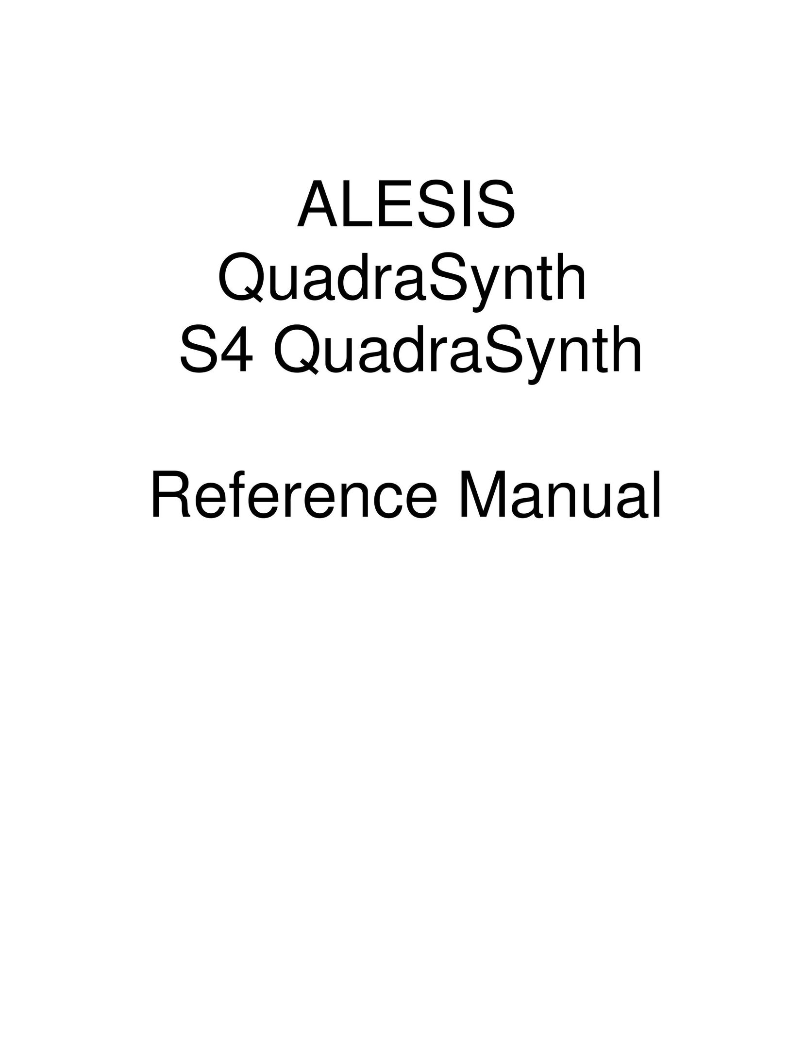 Alesis S4 Stroller User Manual (Page 1)