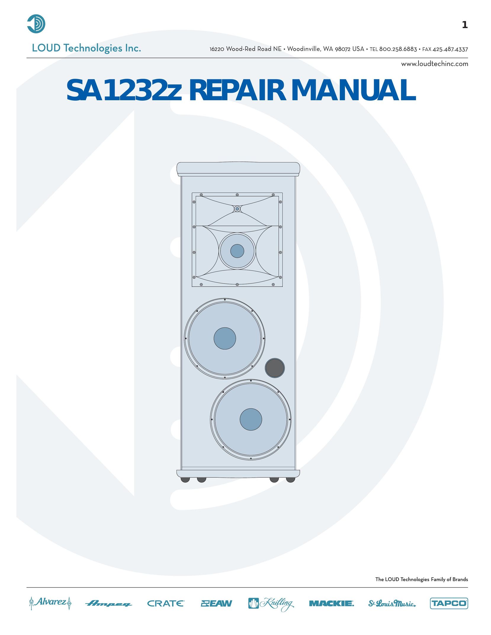 Alvarez SA1232z Car Speaker User Manual (Page 1)