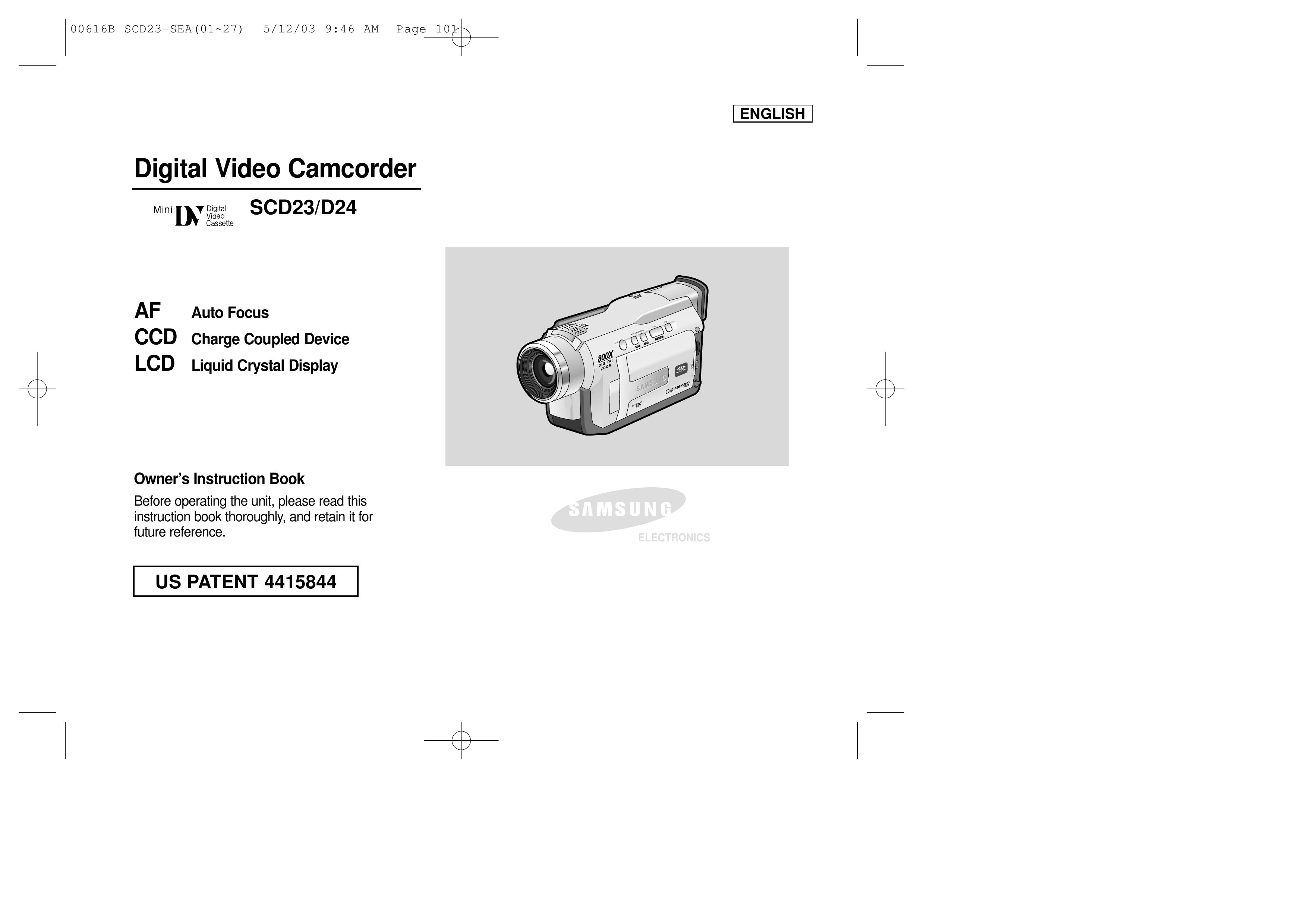 AMC SCD23/D24 Camcorder User Manual (Page 1)