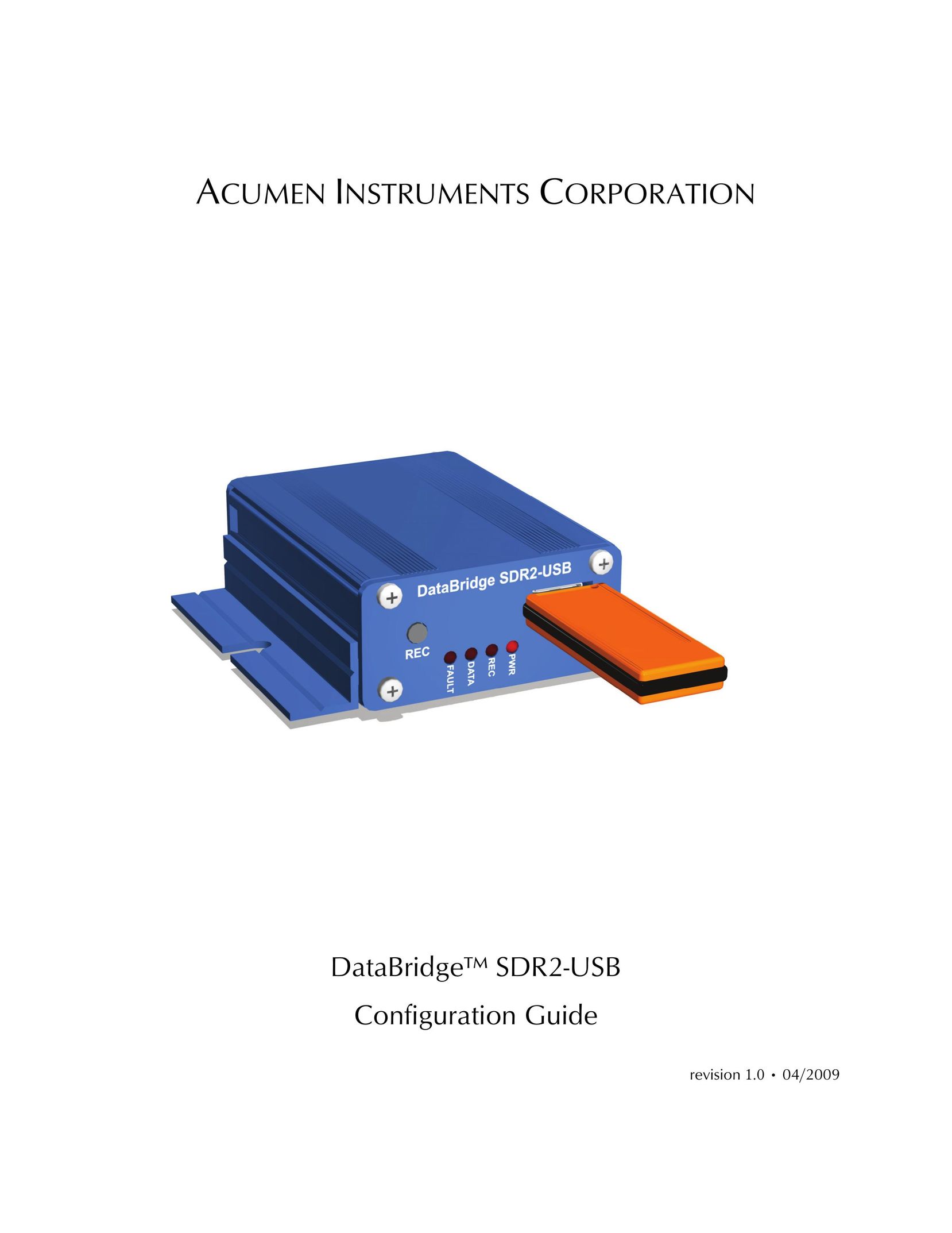 Acumen SDR2-USB Barcode Reader User Manual (Page 1)