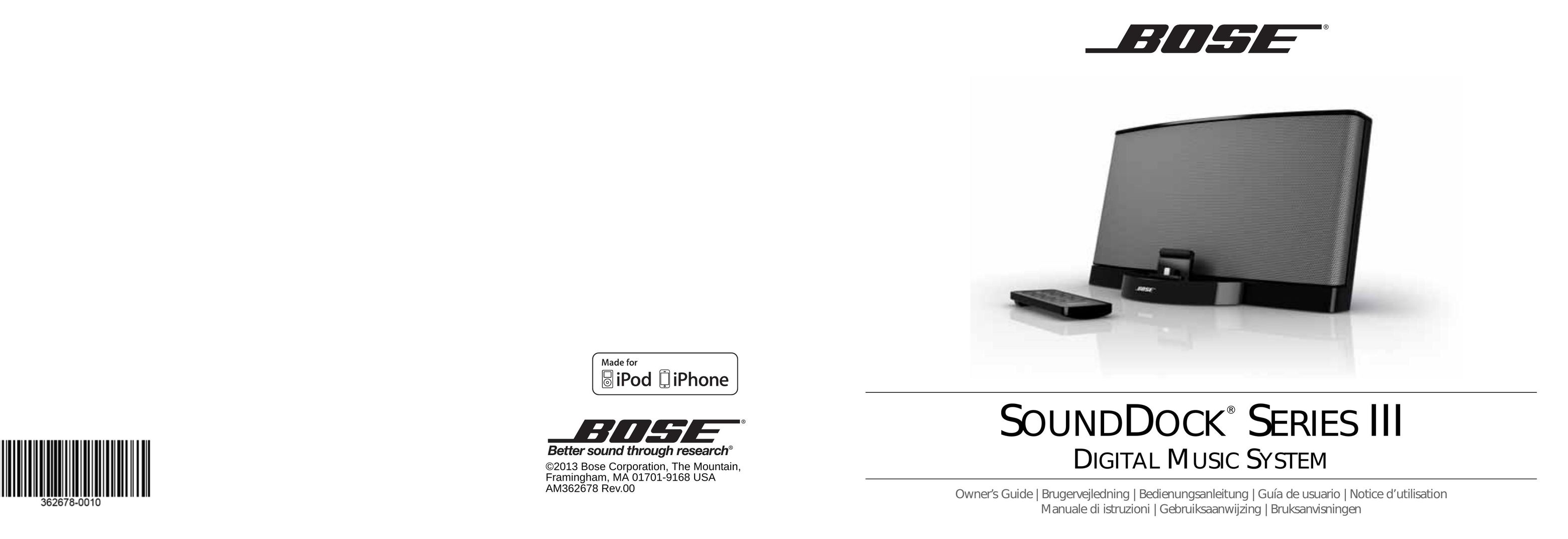 Bose SoundDock Series III MP3 Docking Station User Manual (Page 1)