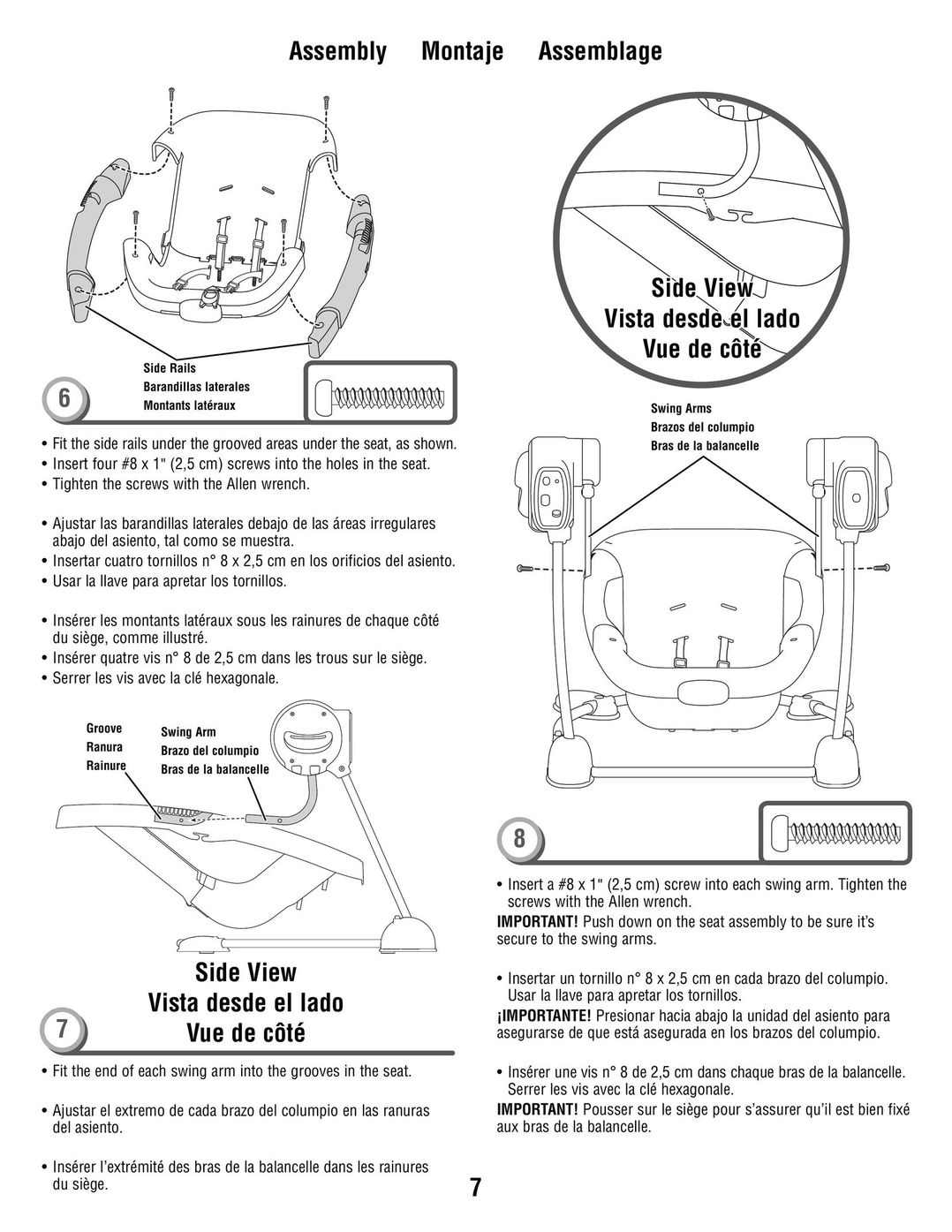 Fisher-Price T8377 Baby Accessories User Manual (Page 7)