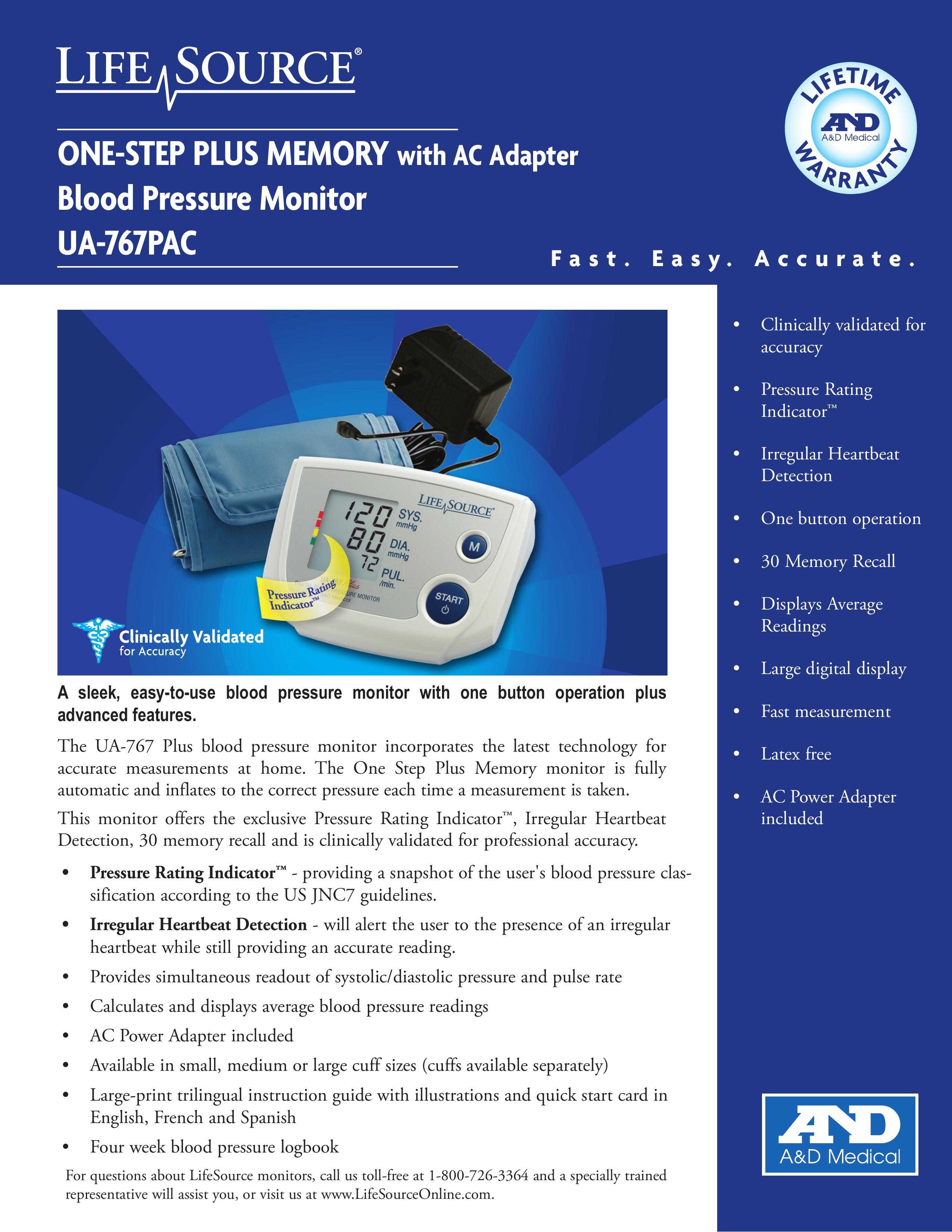 A&D TB:181A Blood Pressure Monitor User Manual (Page 1)