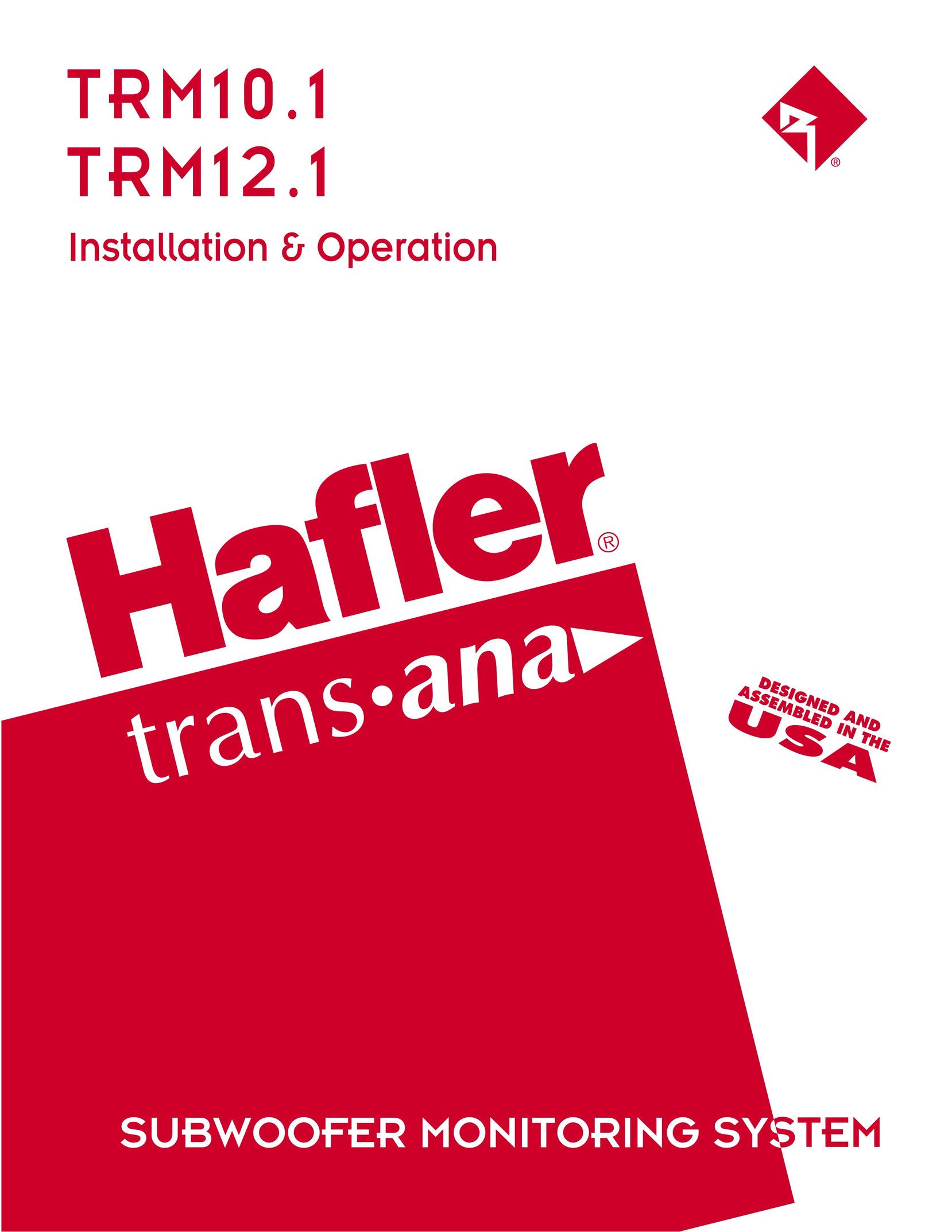 Hafler TRM10.1 Speaker User Manual (Page 1)