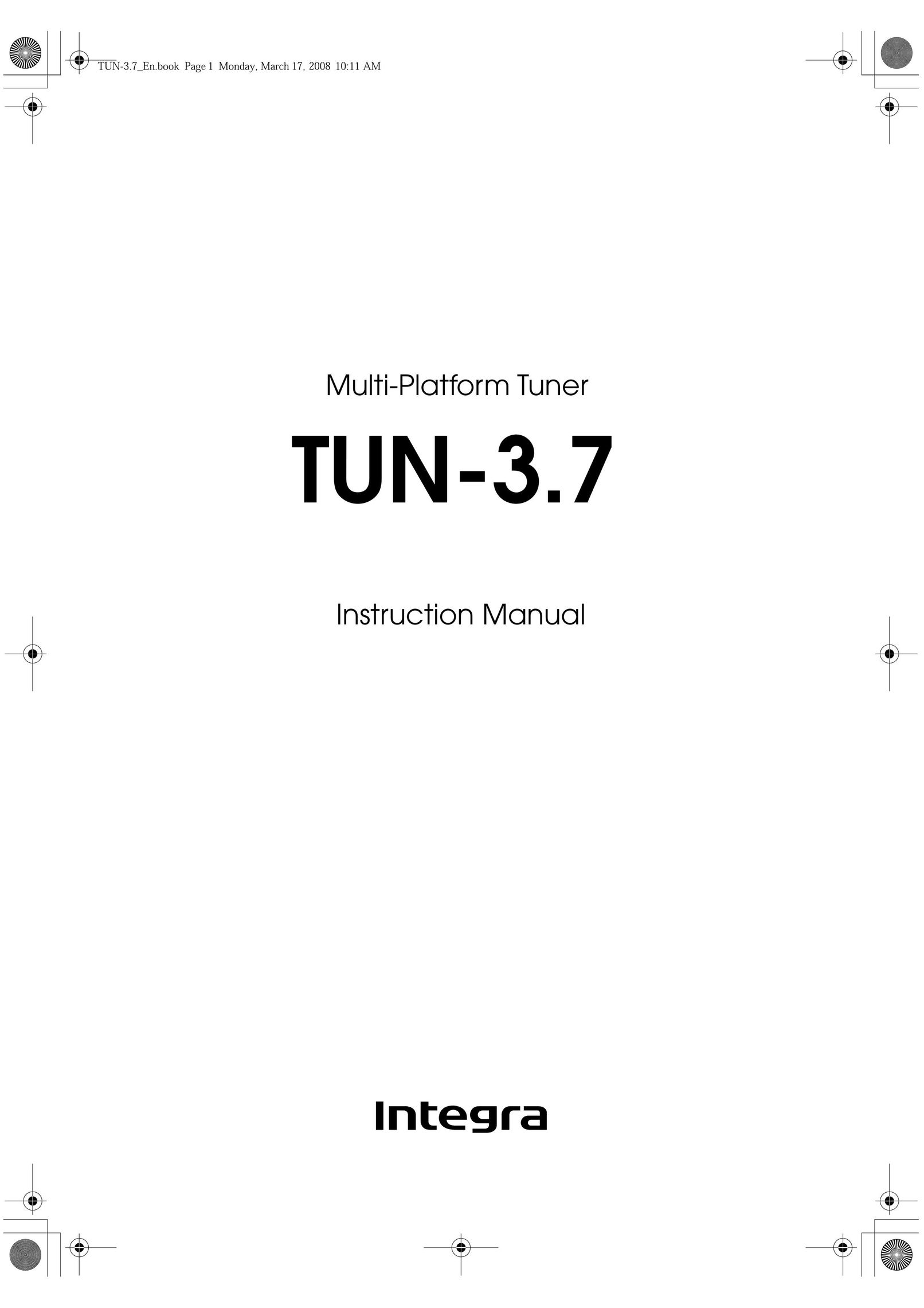 Integra TUN-3.7 Stereo System User Manual (Page 1)