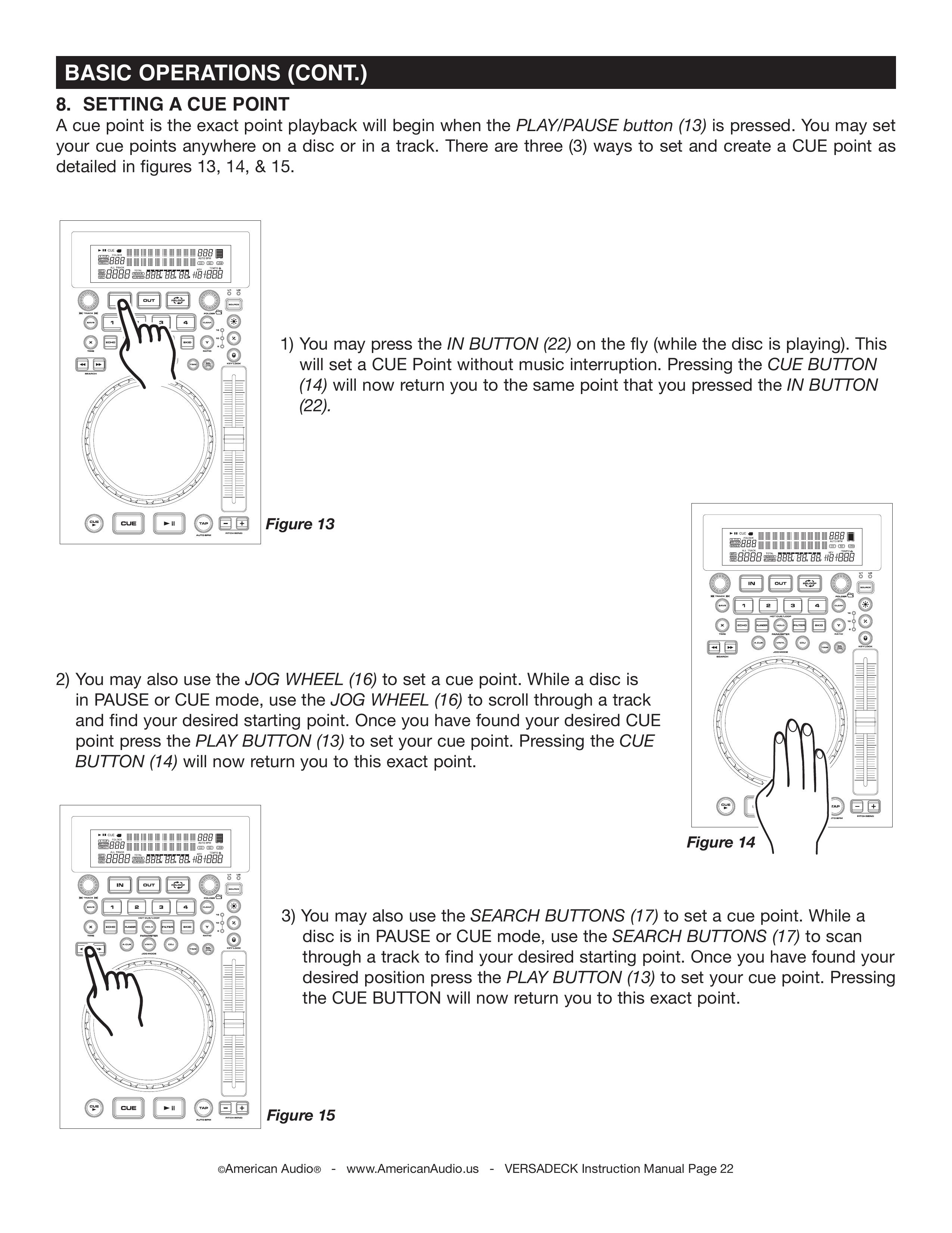 American Audio Versadeck DJ Equipment User Manual (Page 22)