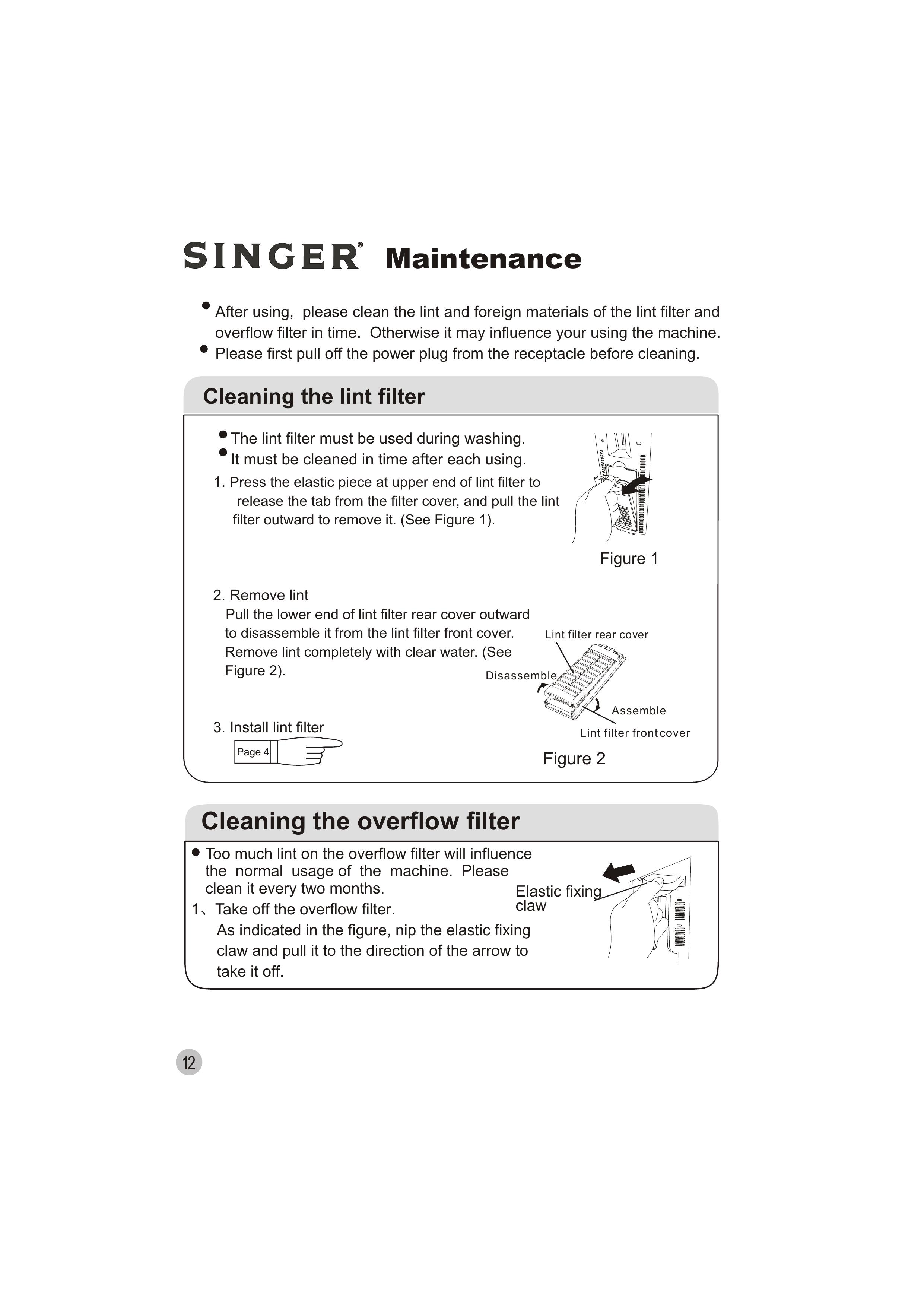 Singer WT5113 Washer/Dryer User Manual (Page 13)