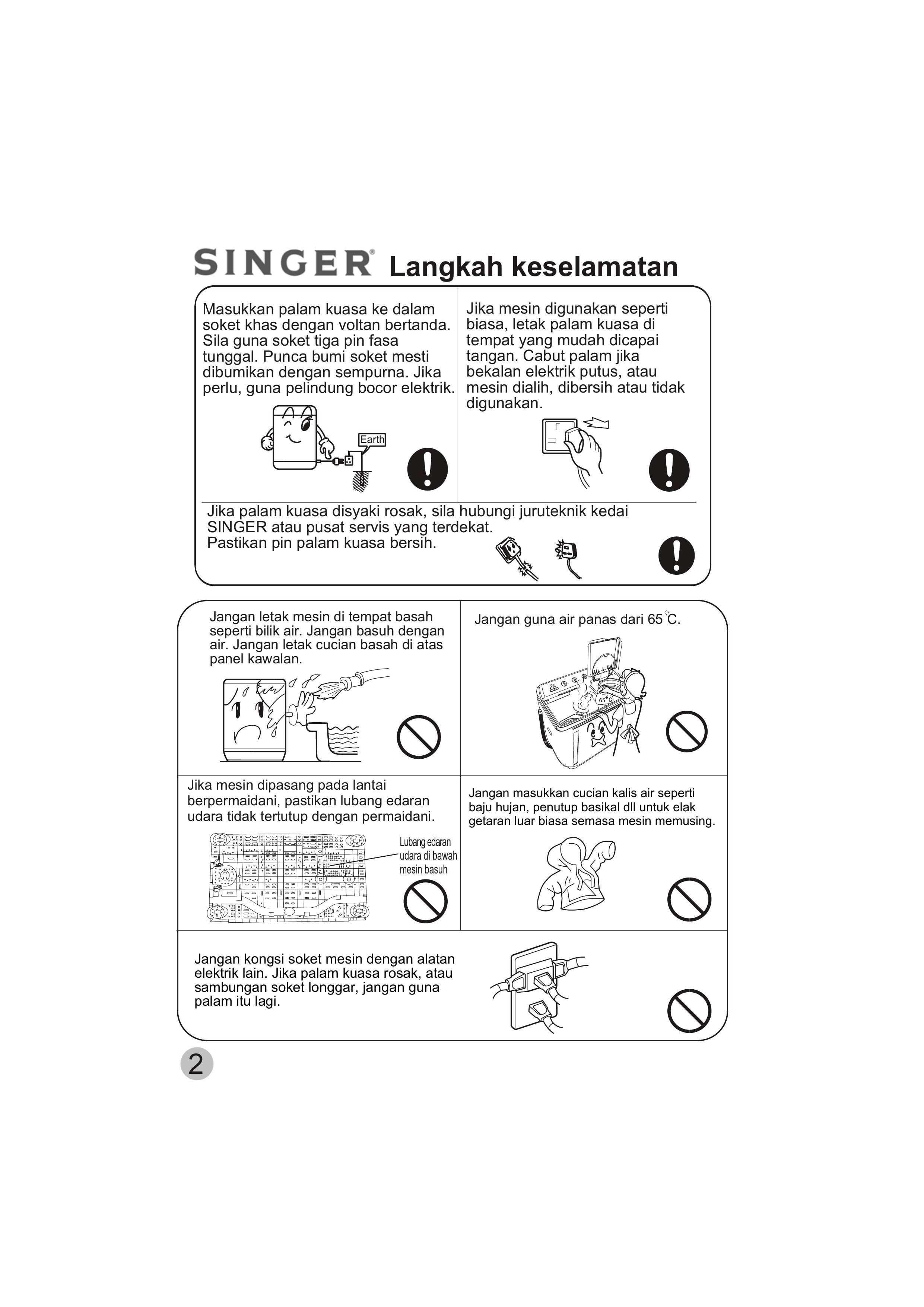 Singer WT5113 Washer/Dryer User Manual (Page 20)
