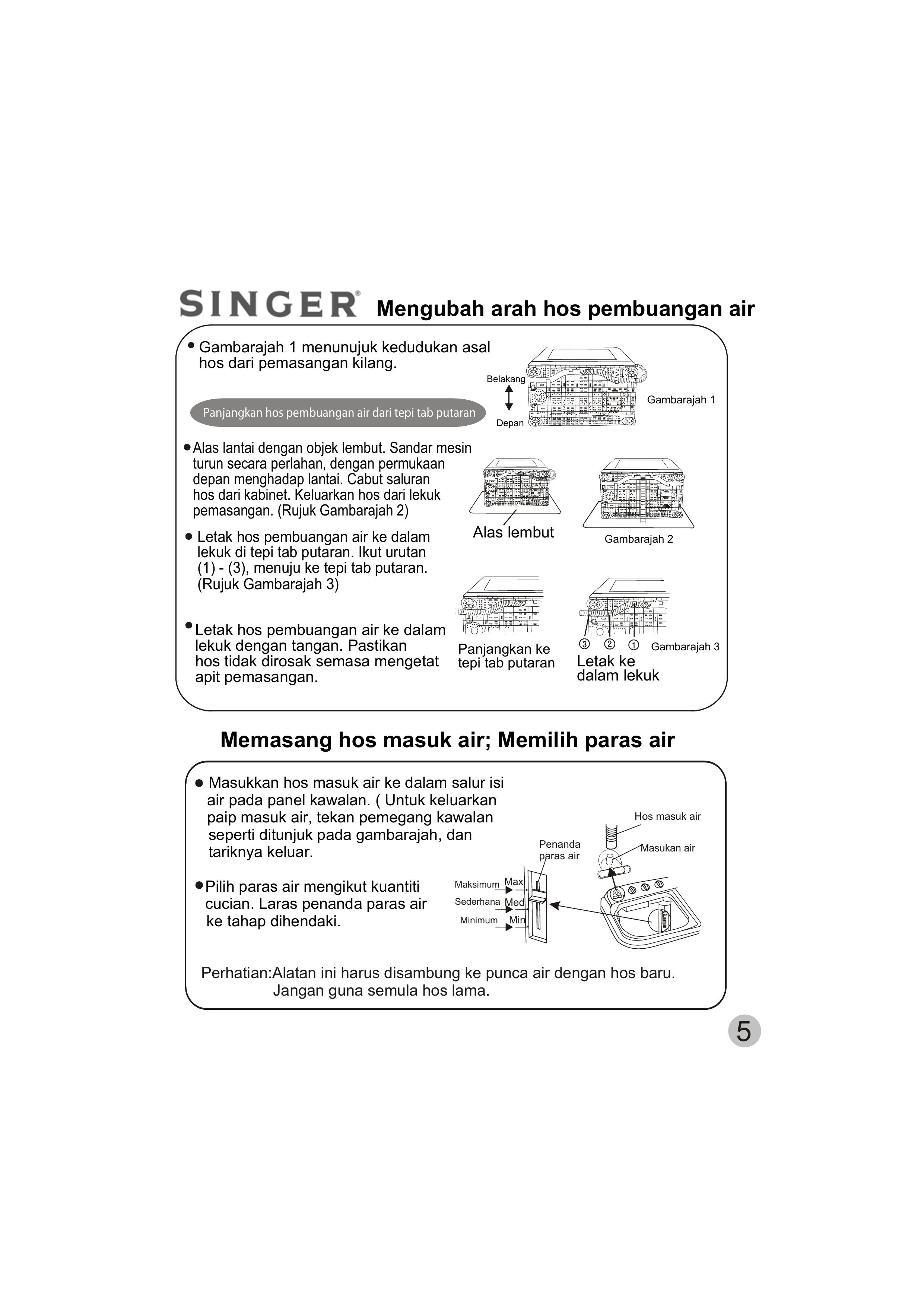 Singer WT5113 Washer/Dryer User Manual (Page 23)