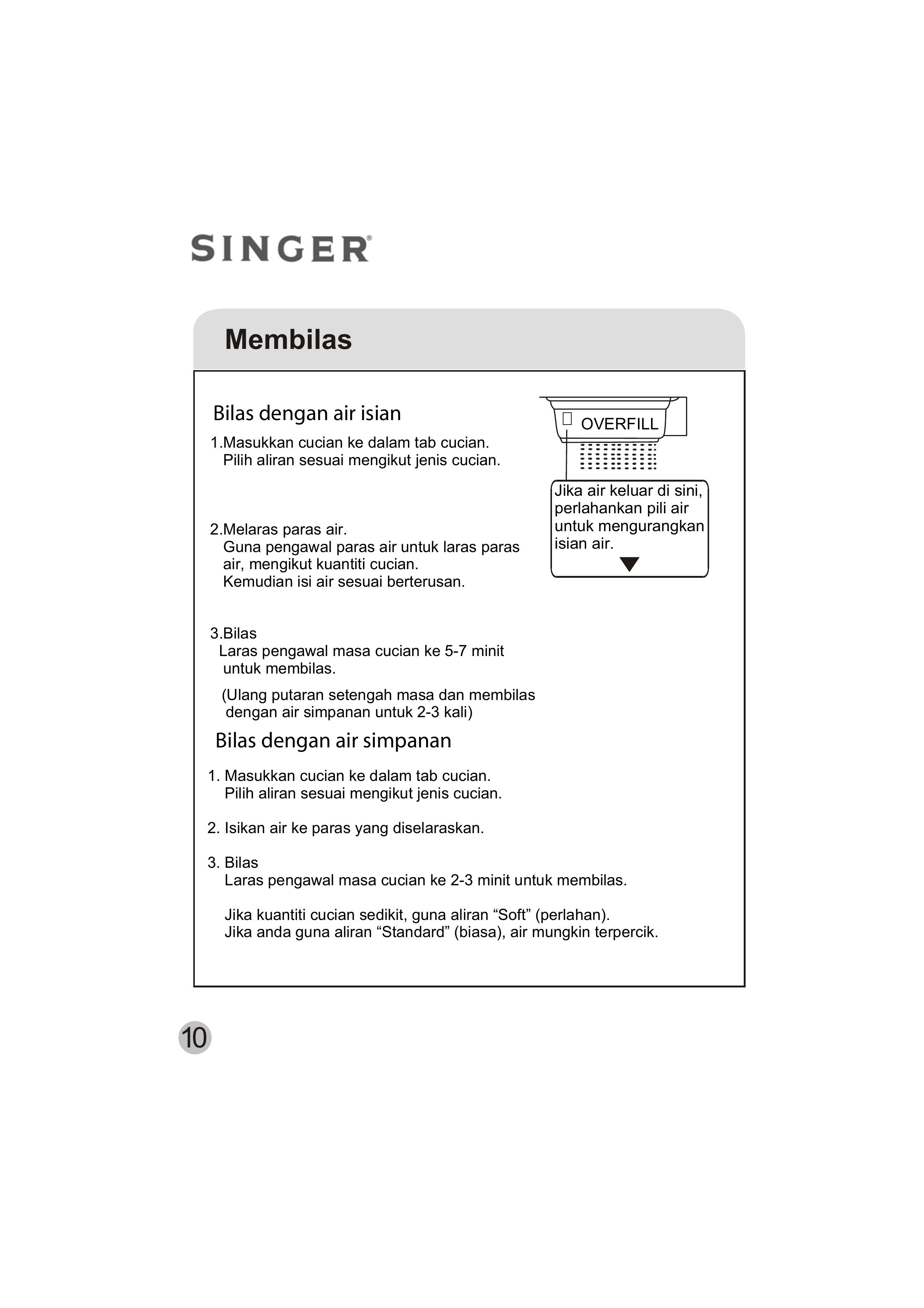 Singer WT5113 Washer/Dryer User Manual (Page 28)