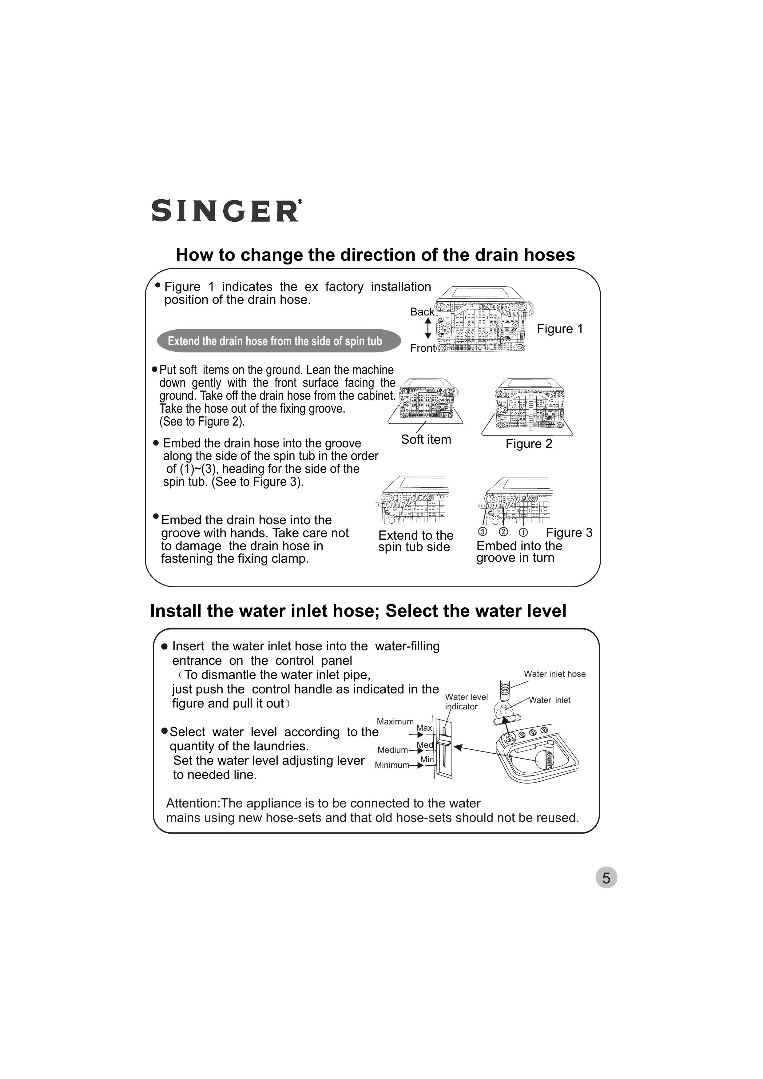 Singer WT5113 Washer/Dryer User Manual (Page 6)