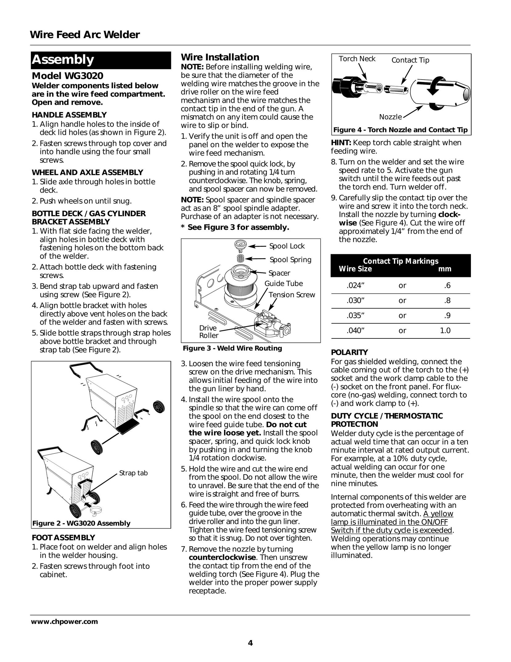 Campbell Hausfeld WG3020 Handheld Game System User Manual (Page 4)