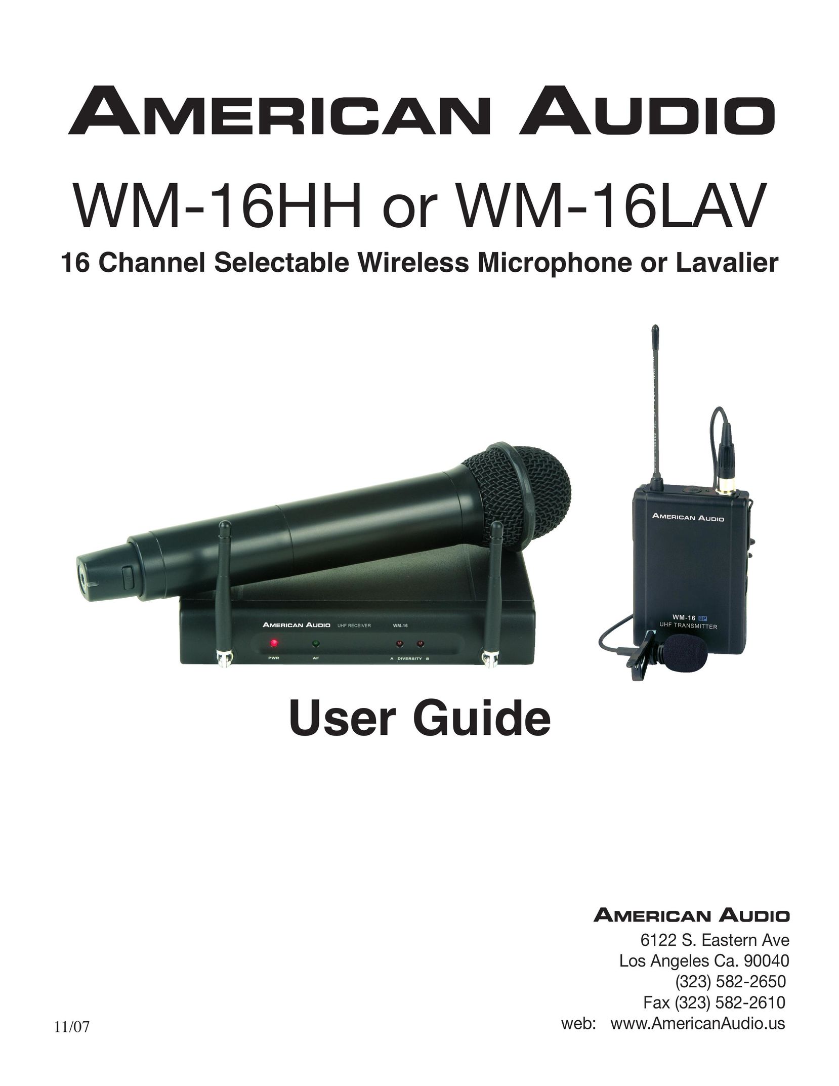 American Audio WM-16LAV Mouse User Manual (Page 1)