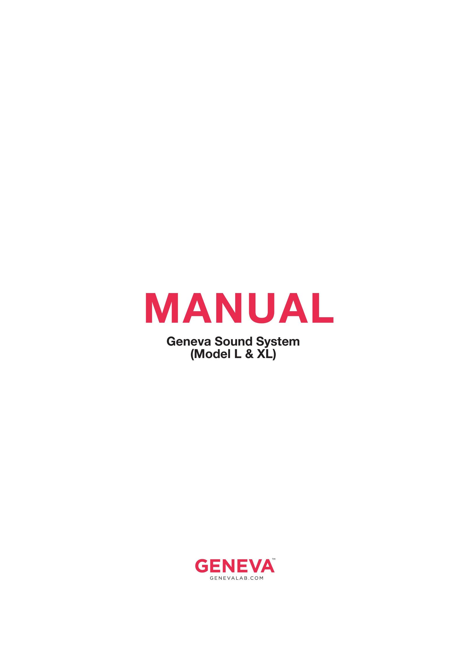 Geneva Lab XL Car Speaker User Manual (Page 1)