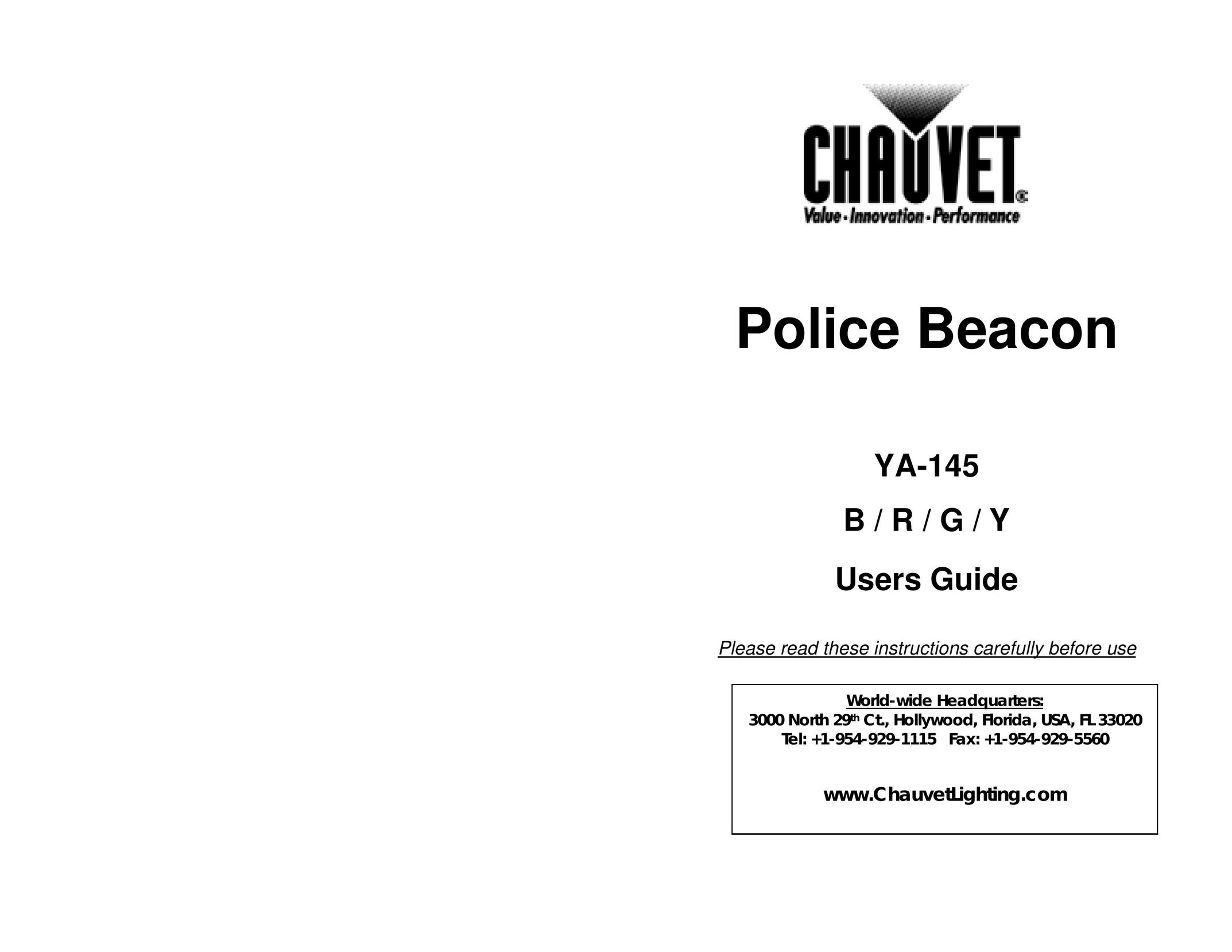 Chauvet YA-145 Binding Machine User Manual (Page 1)